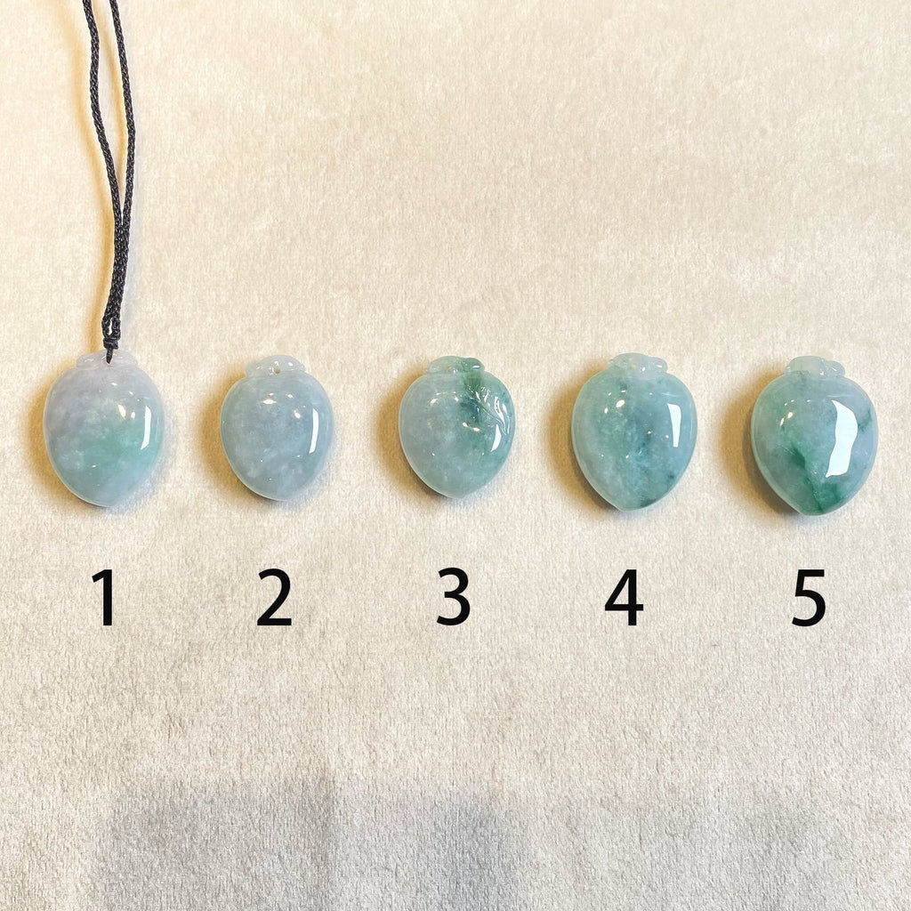 Gransky Handmade Melon Shape Green Jade Pendant