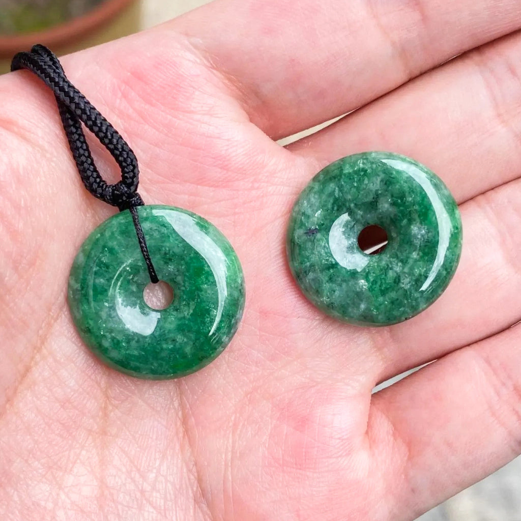 Natural Green Jadeite Round Pendant 24.3mm – Untreated Type-A Jade