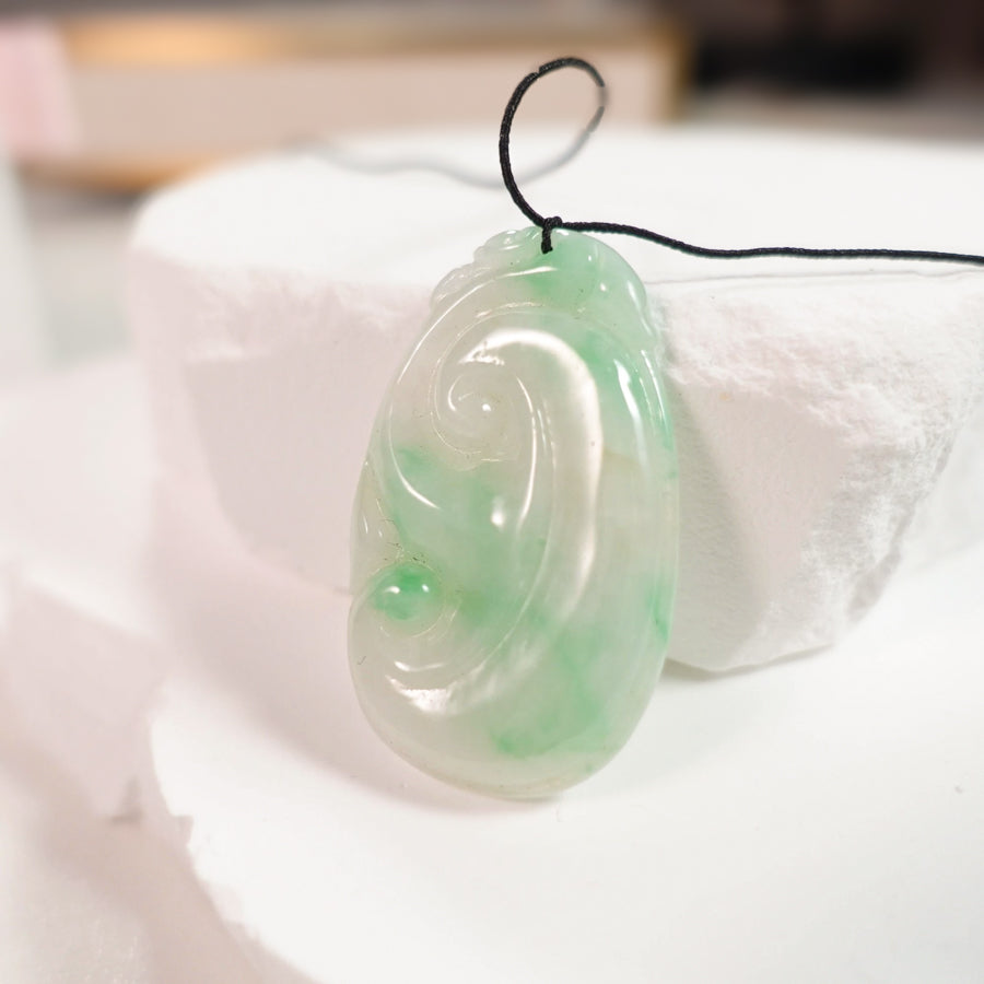 Gransky Handmade Jewelry Dainty Ruyi Jade Pendant Gift