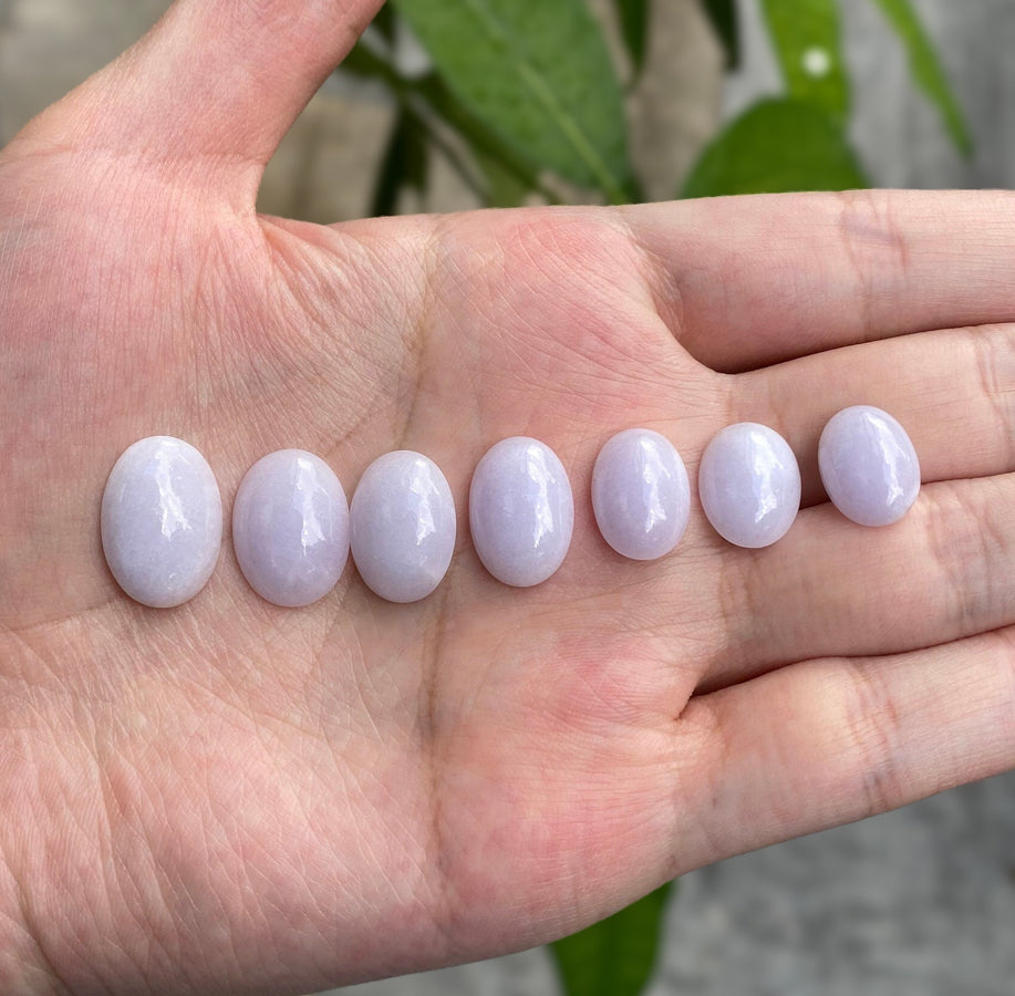 Gransky Jewellery Purple Cabochon Jadeite DIY Loose Gemstone - 13-19.9mm