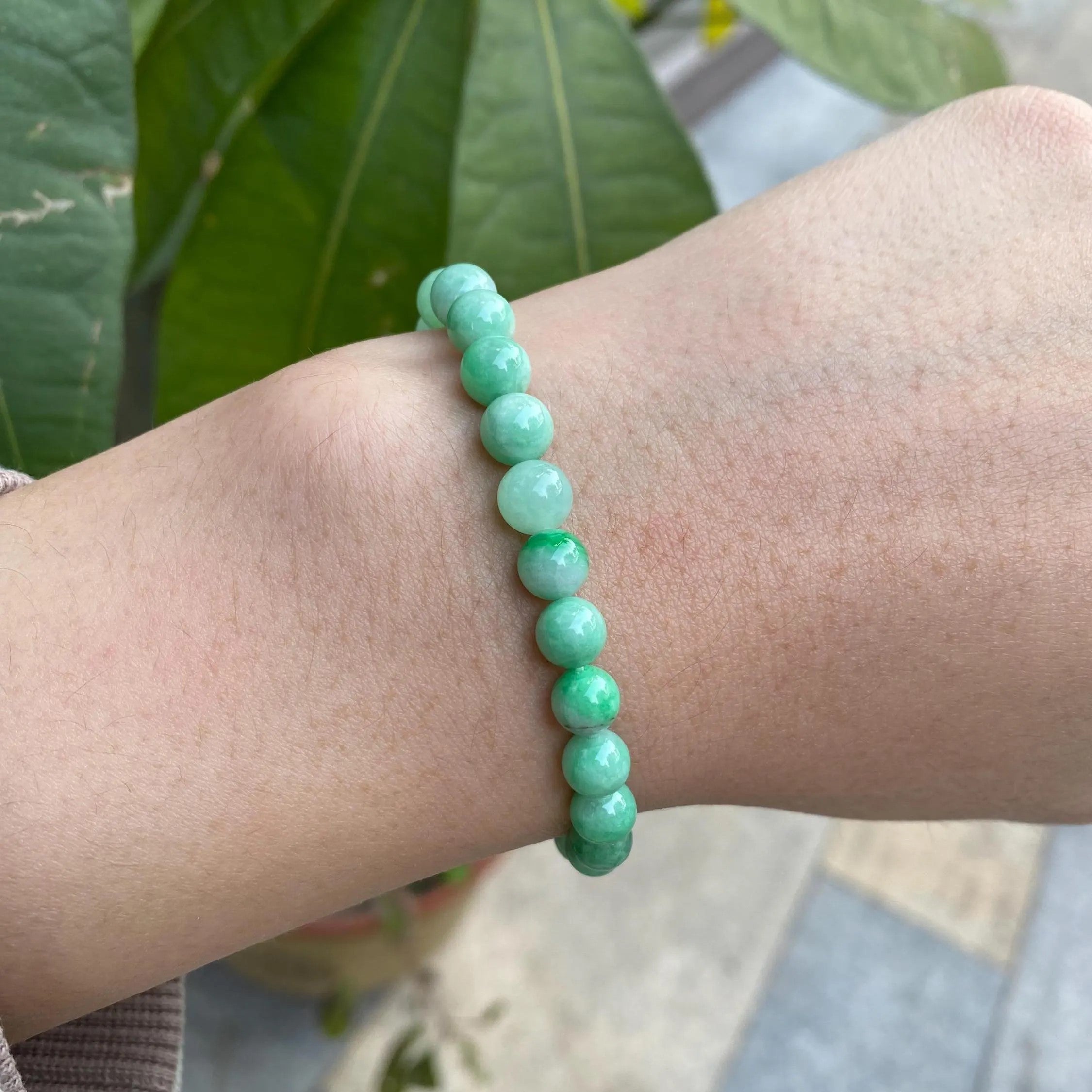 Apple Green Jade Bracelet, Jade Bracelet, Natural Lovely Bright Green, Genuine Burmese Jade