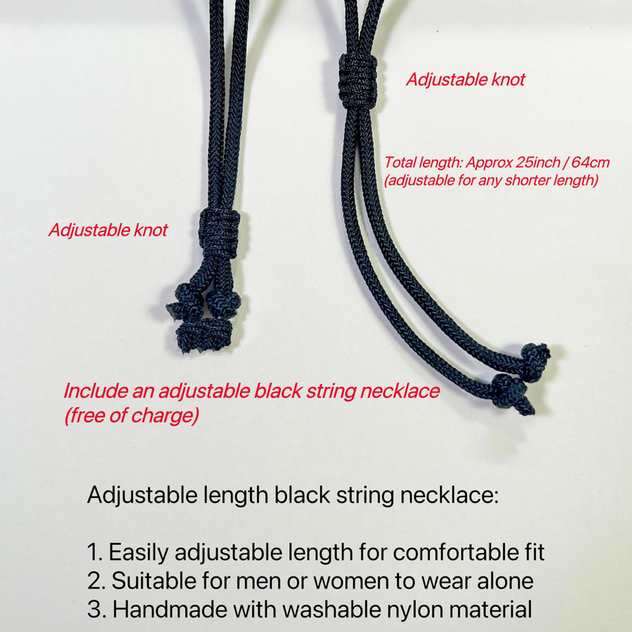 Natural Green Burmese Jadeite Bamboo Pendant with Fu Shu Carving – Adjustable Black String Necklace