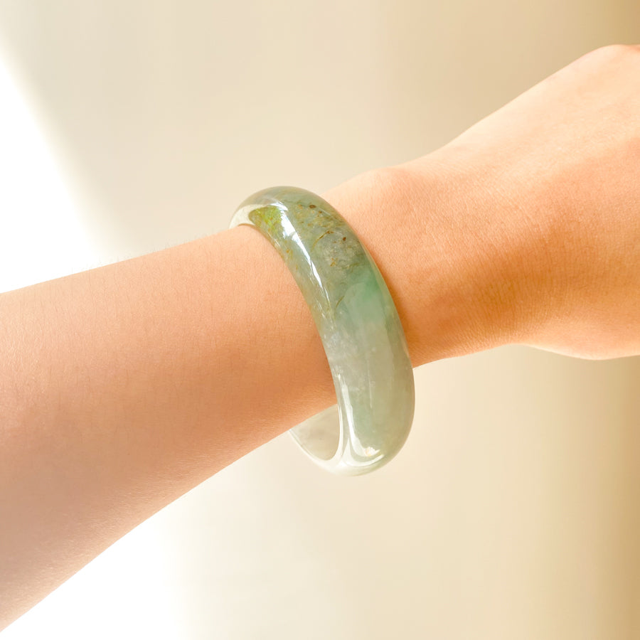 56.1 / 57.3 / 57.8mm Natural Jadeite Real Jade Bangle - Type-A Jade