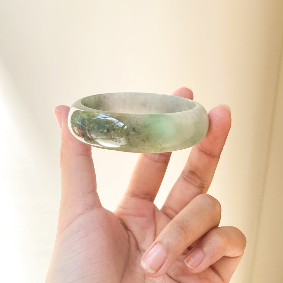 56.1 / 57.3 / 57.8mm Natural Jadeite Real Jade Bangle - Type-A Jade