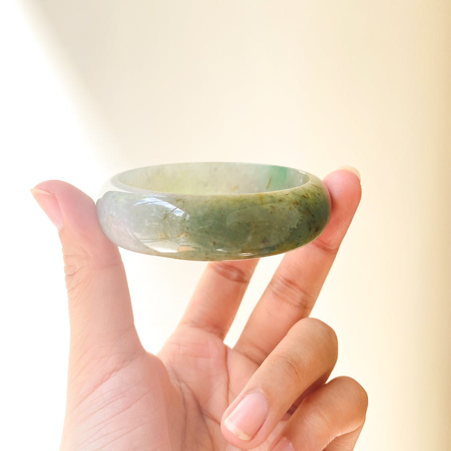 56.1 / 57.3 / 57.8mm Natural Jadeite Real Jade Bangle - Type-A Jade