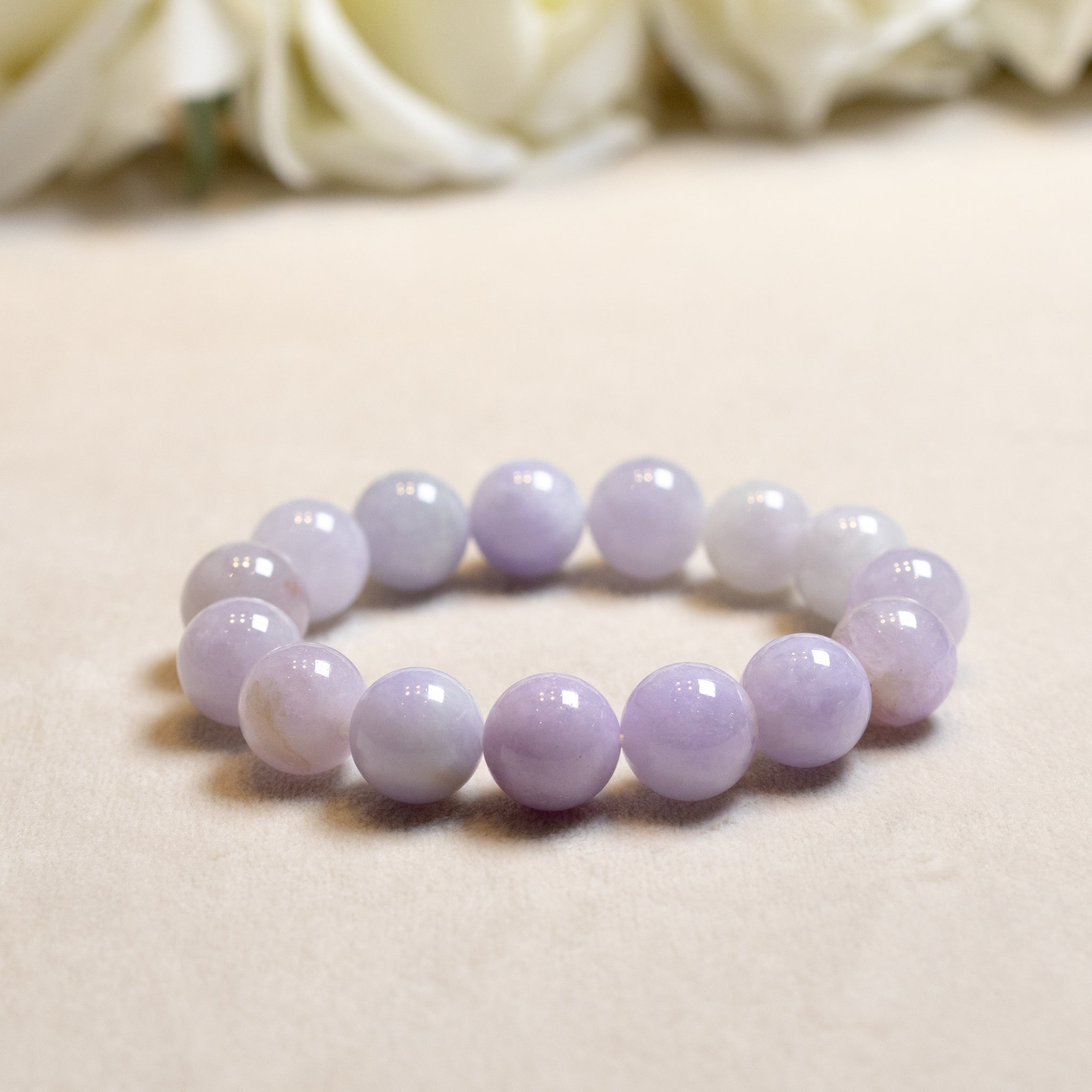 18cm Burmese Jade Bracelet, Purple Jade Bead Bracelet, Natural Jade Gemstone, Jade Healing Jewelry, Jade Bracelet Men and Women
