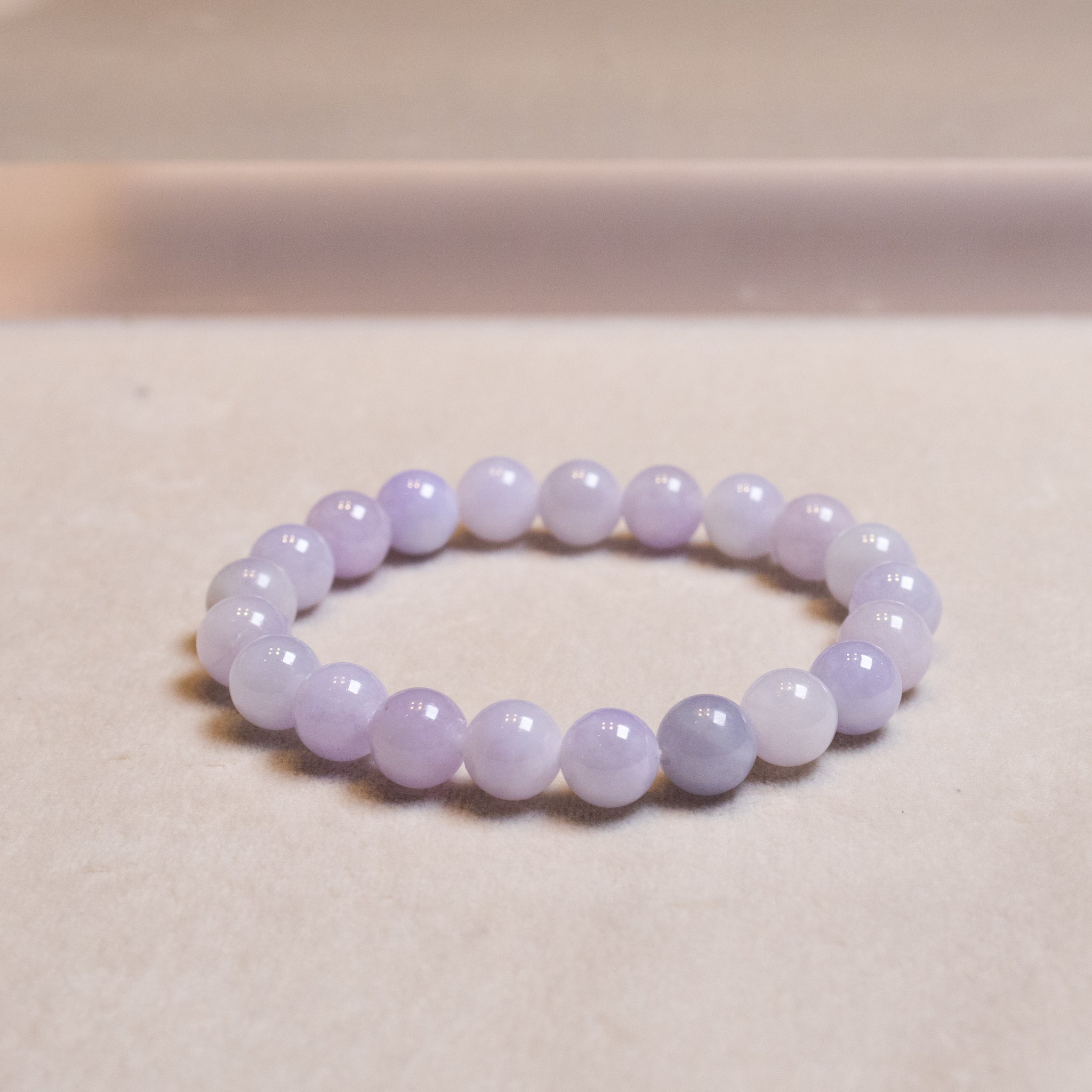 18cm Burmese Jade Bracelet, Purple Jade Bead Bracelet, Natural Jade Gemstone, Jade Healing Jewelry, Jade Bracelet Men and Women