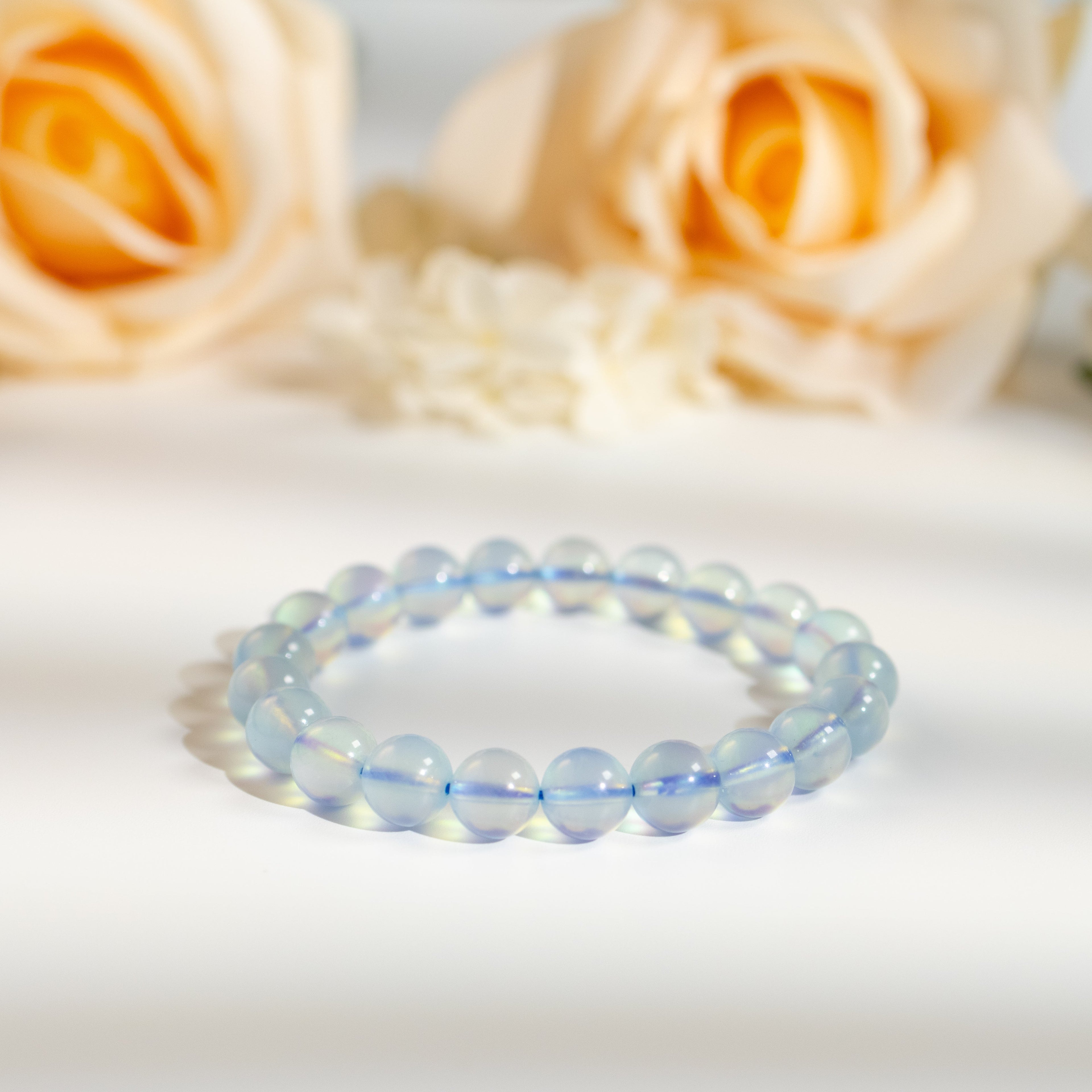 Acquamarine Beaded Bracelets 8mm 9mm
