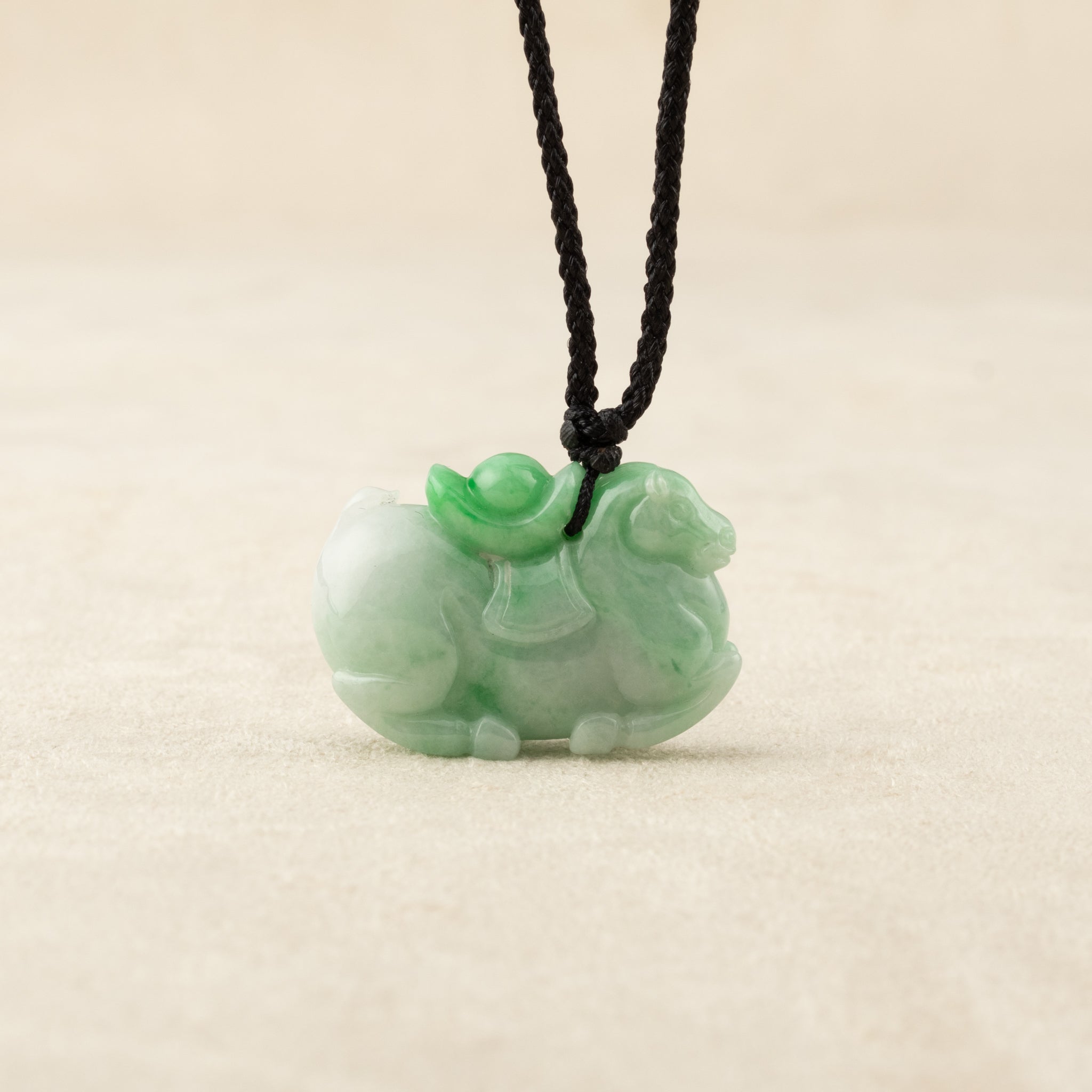 Natural Burmese Type A Jadeite Horse Pendant