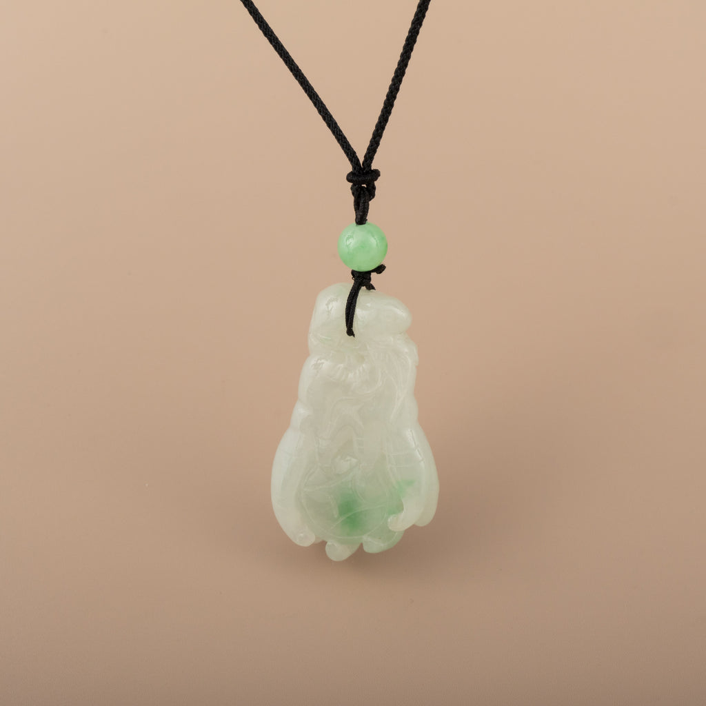 Two Tone Buddha's-Hand Jadeite Pendant Necklace