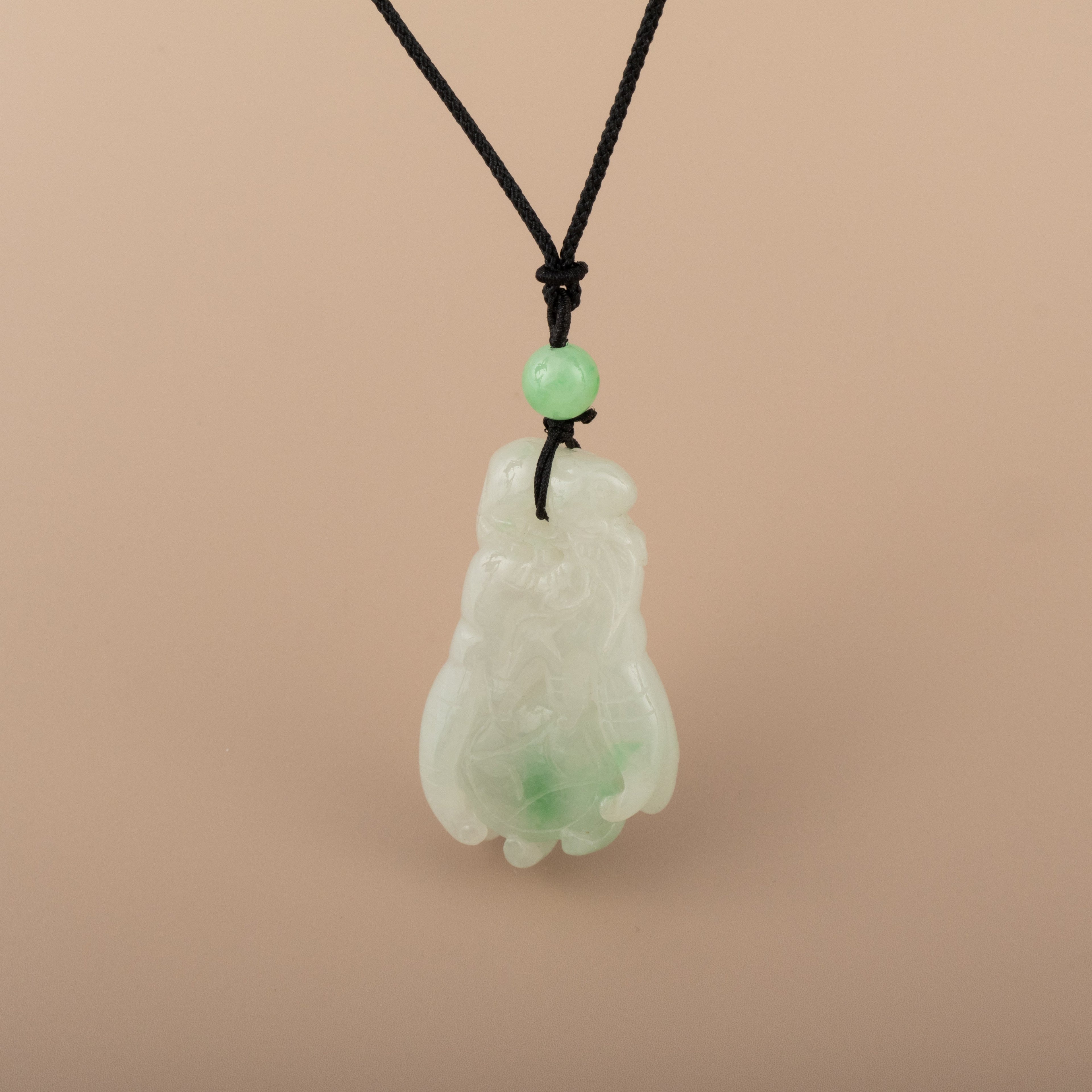 Two Tone Buddha's-Hand Jadeite Pendant Necklace