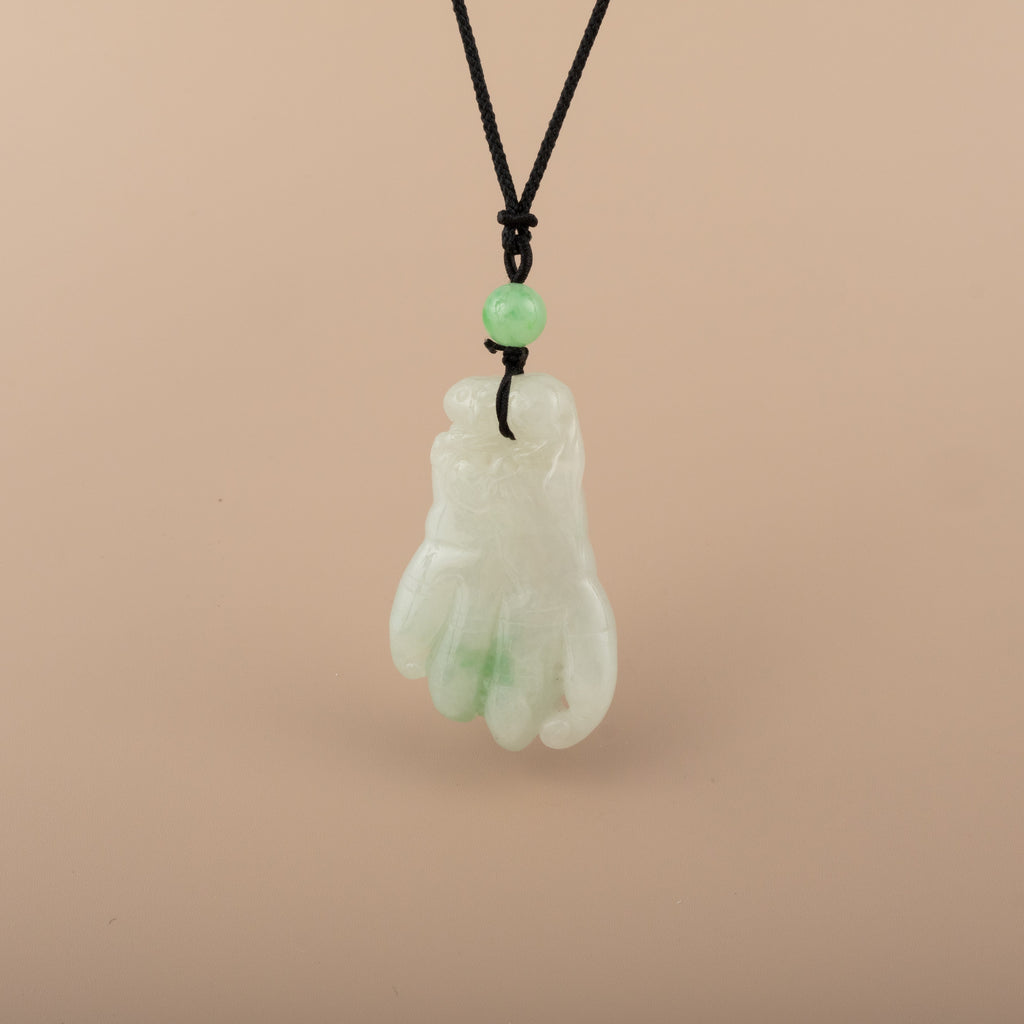 Two Tone Buddha's-Hand Jadeite Pendant Necklace