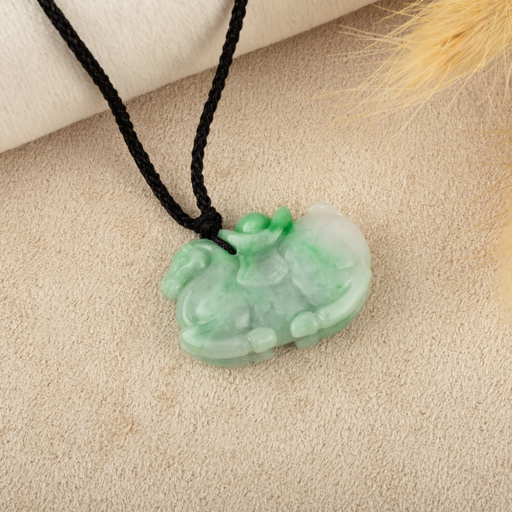 Natural Burmese Type A Jadeite Horse Pendant
