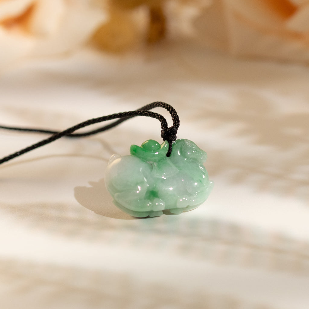 Natural Burmese Type A Jadeite Horse Pendant