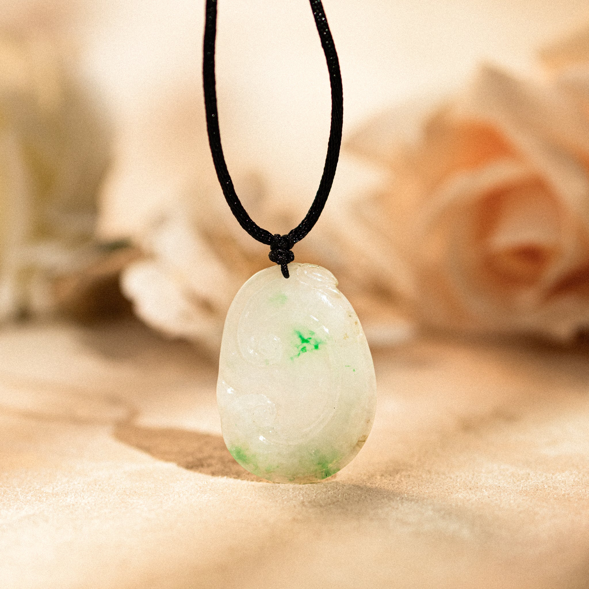 Gransky Handmade Jewelry Dainty Ruyi Jade Pendant Gift