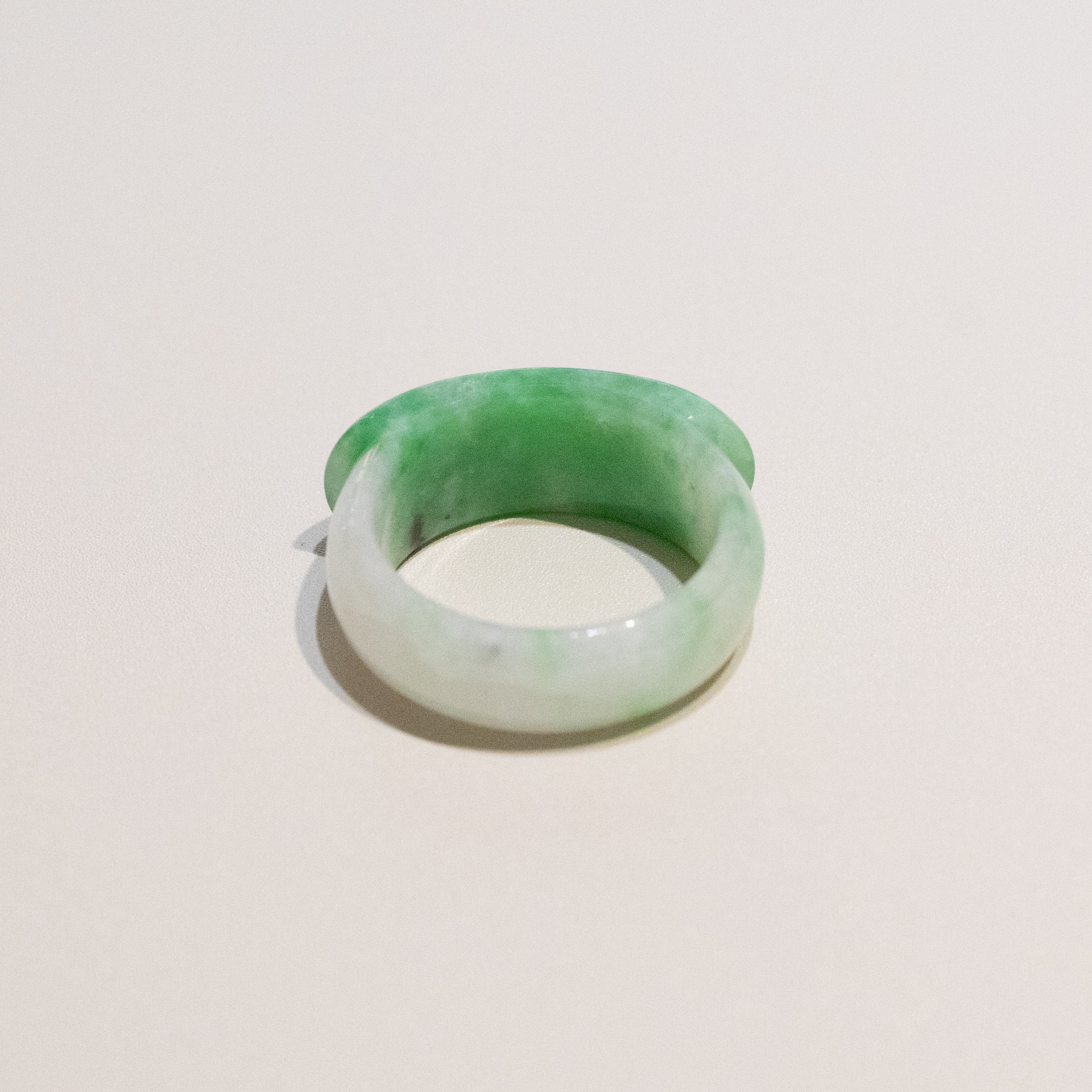 Size US 6.75 Vivid Green Burmese Jade Ring - Type A Natural Jadeite
