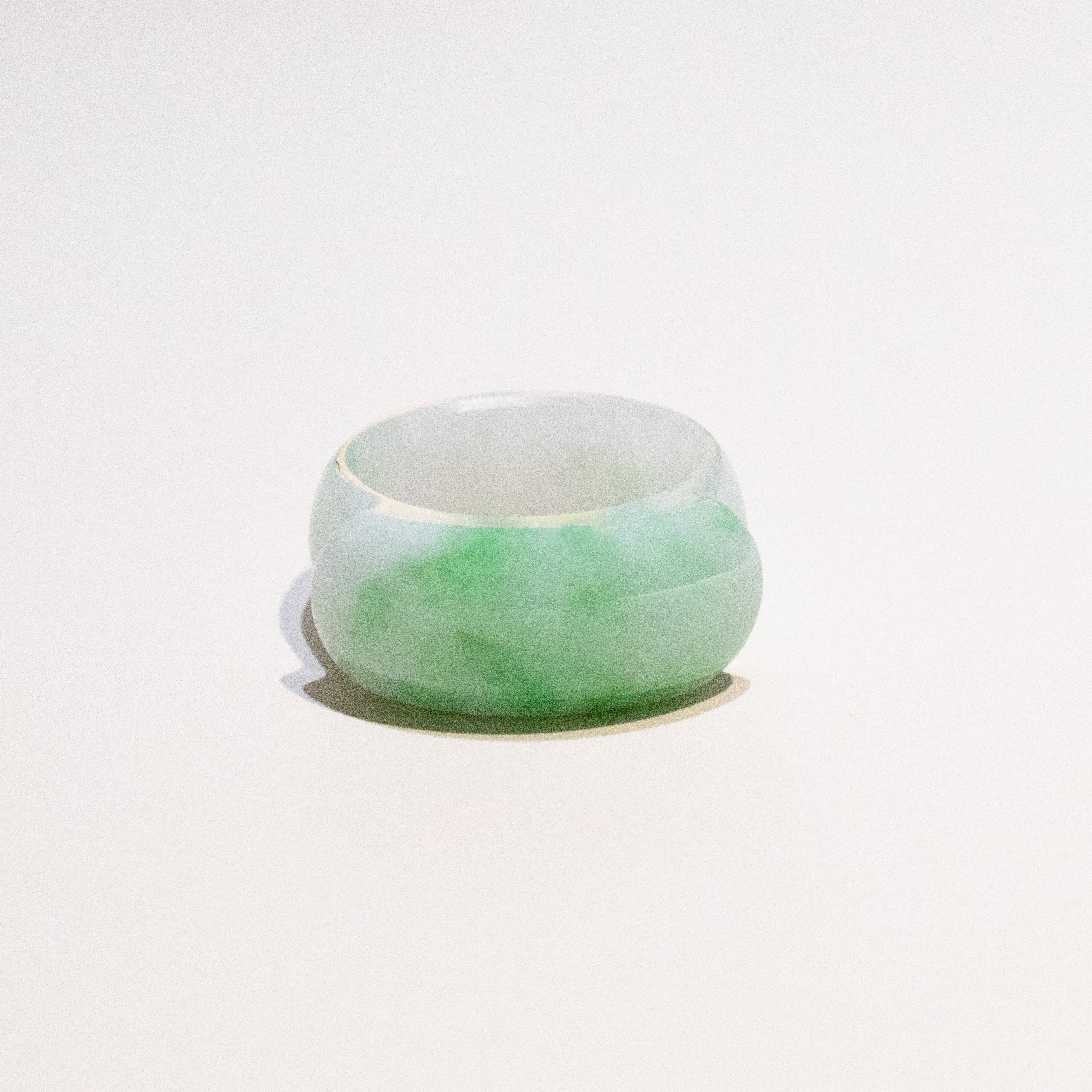 Size US 9 Vivid Green Burmese Jade Ring - Type A Natural Jadeite