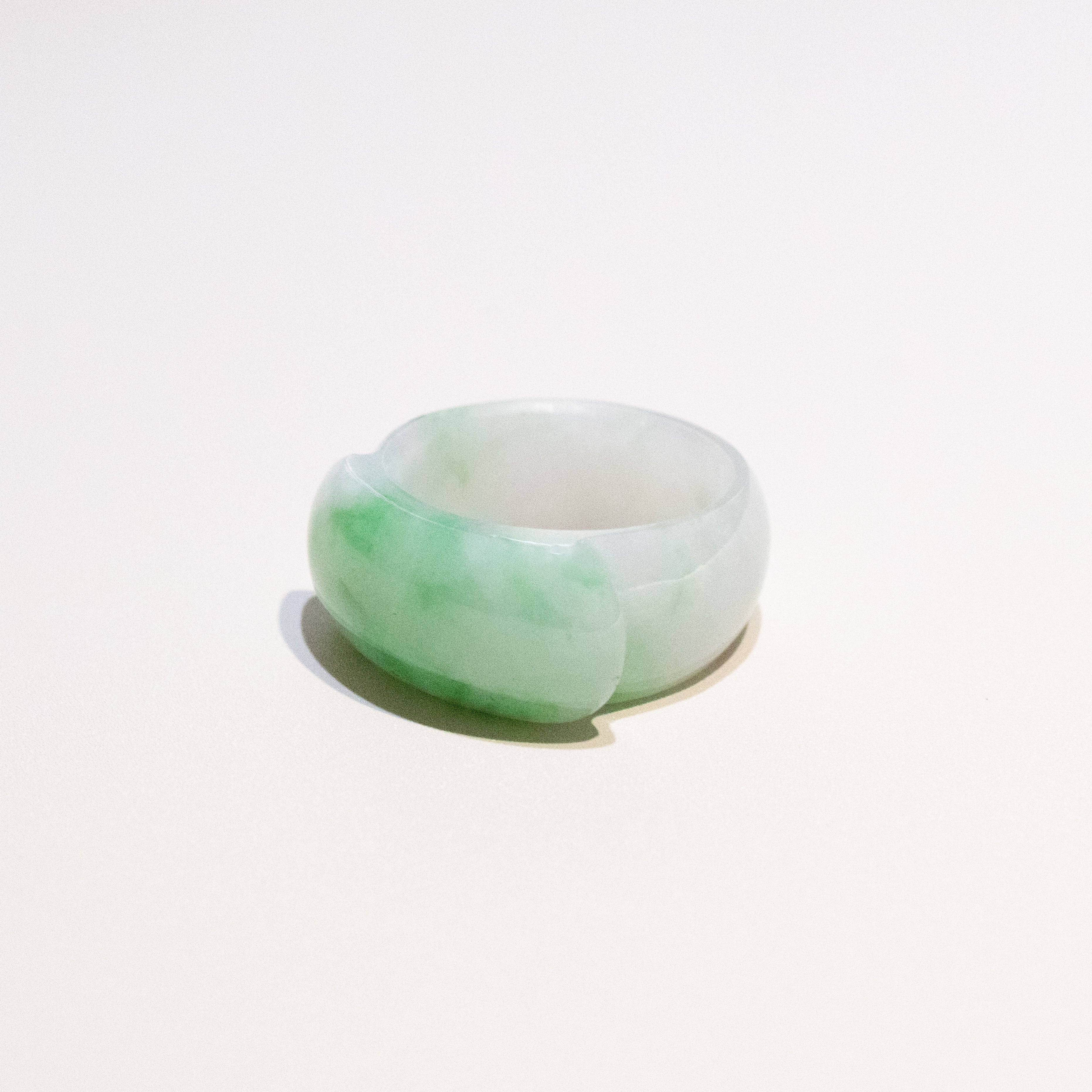 Size US 9 Vivid Green Burmese Jade Ring - Type A Natural Jadeite