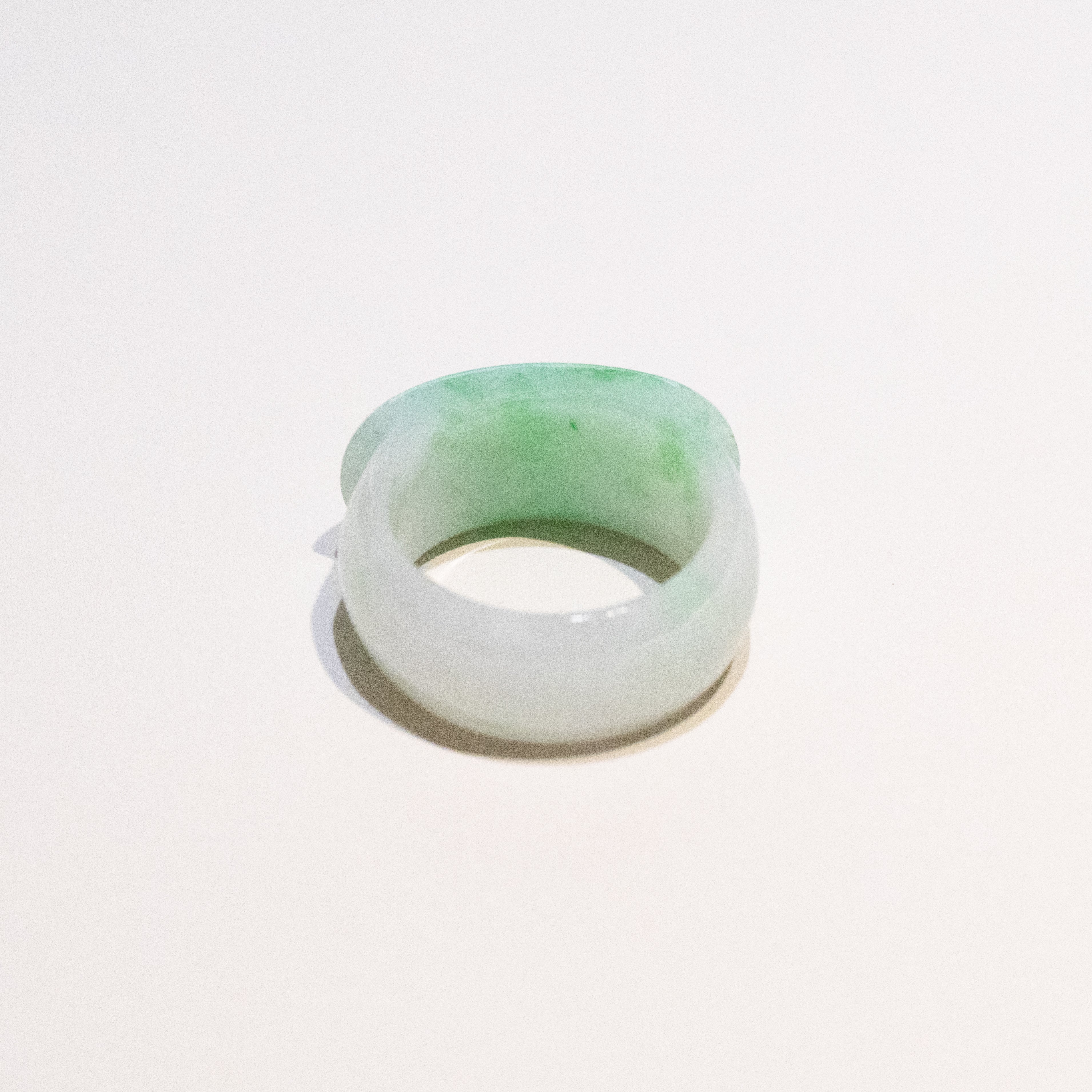 Size US 9 Vivid Green Burmese Jade Ring - Type A Natural Jadeite