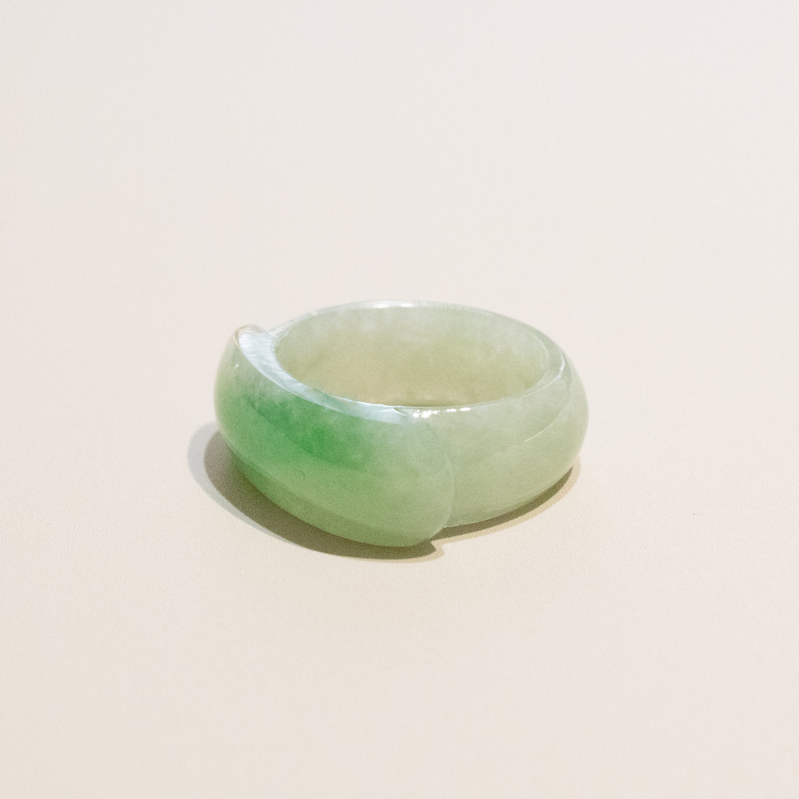 Size US 8.5 Vivid Green Burmese Jade Ring - Type A Natural Jadeite