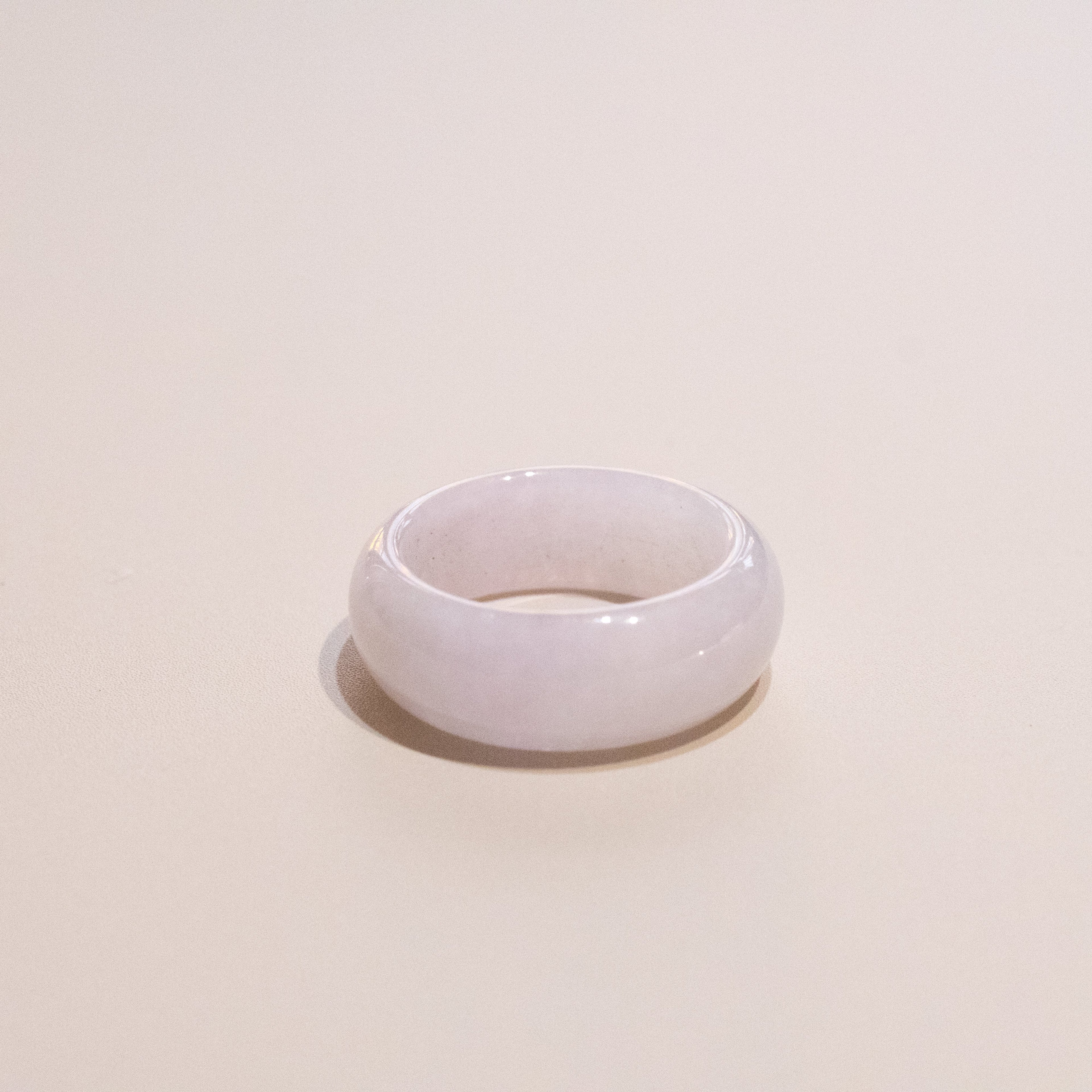 Size US 8.5 Purple Burmese Jade Ring - Type A Natural Jadeite