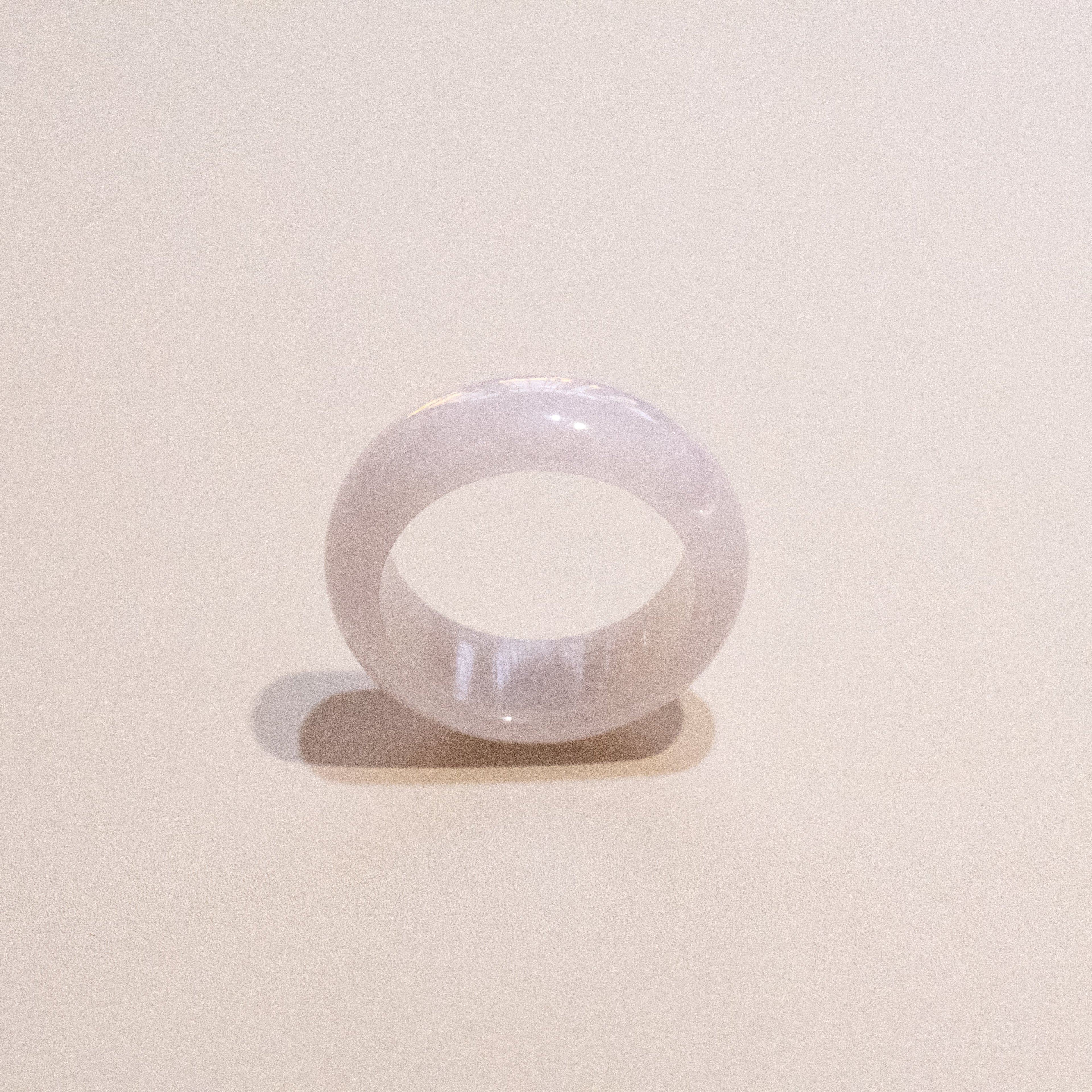 Size US 8.5 Purple Burmese Jade Ring - Type A Natural Jadeite