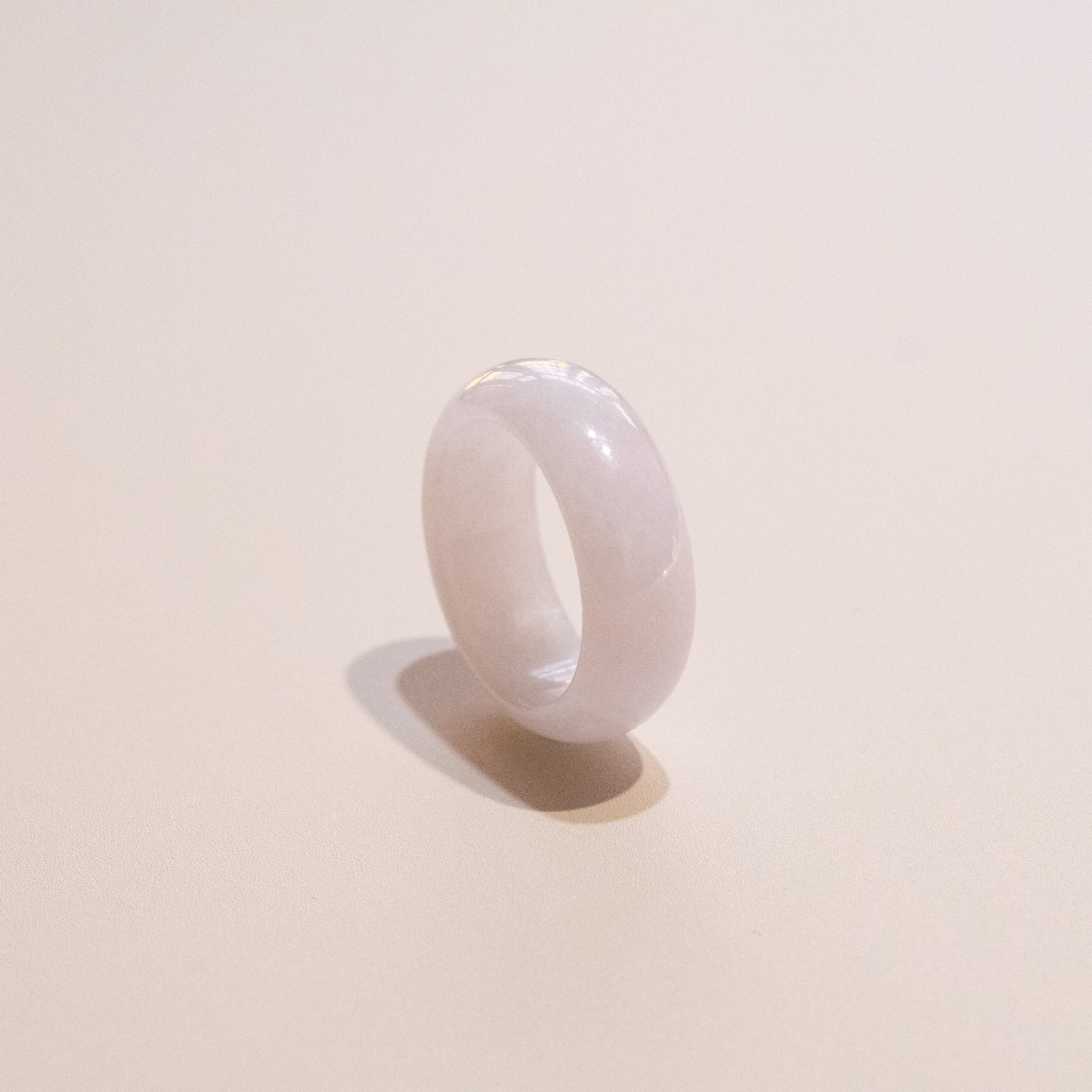 Size US 8.5 Purple Burmese Jade Ring - Type A Natural Jadeite