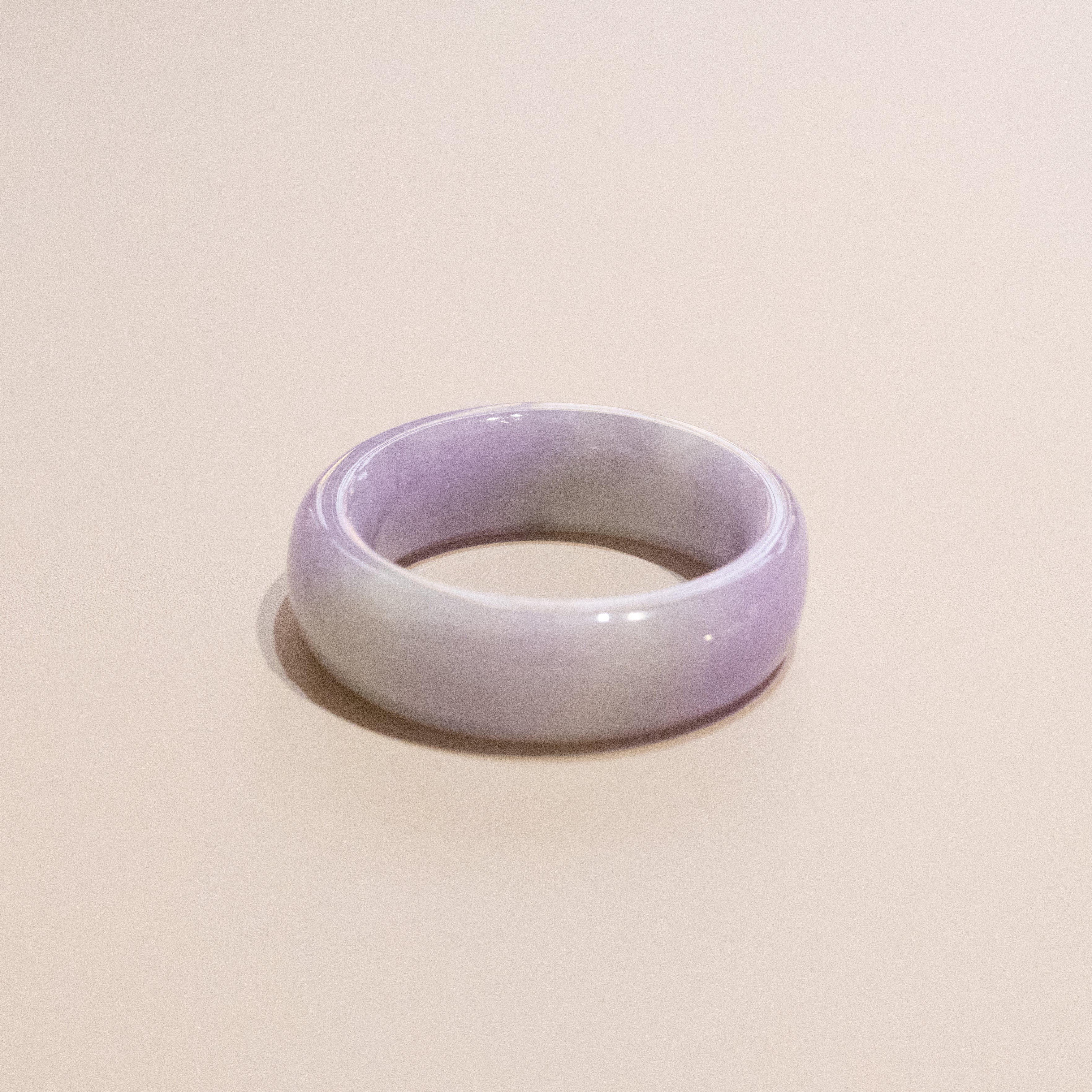 Size US 13 Intense Purple Burmese Jade Ring - Type A Natural Jadeite