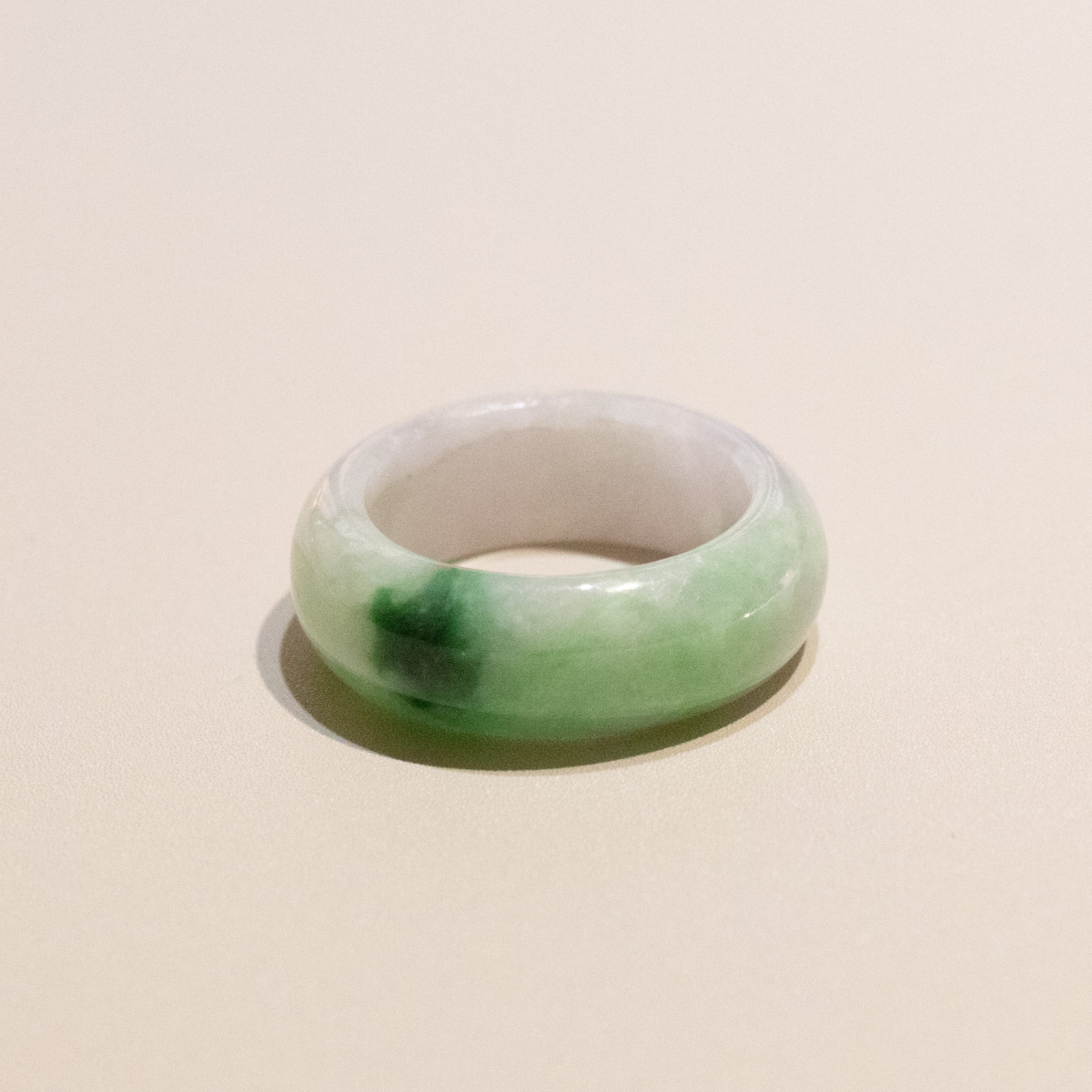 Size US 7 Imperial Green Burmese Jade Ring - Type A Natural Jadeite