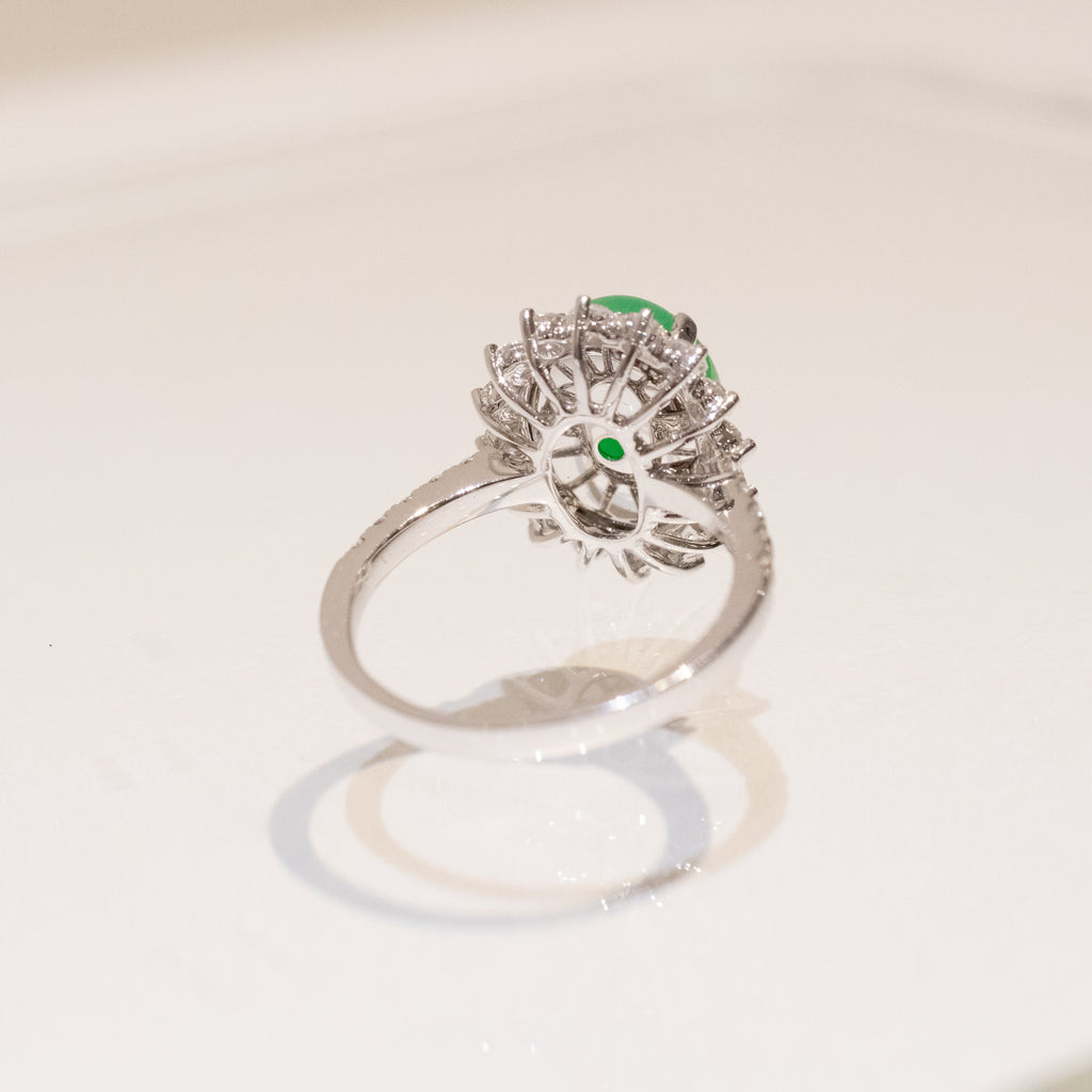 US6.5 Apple Green Jadeite Ring – Natural Untreated Type A Jadeite