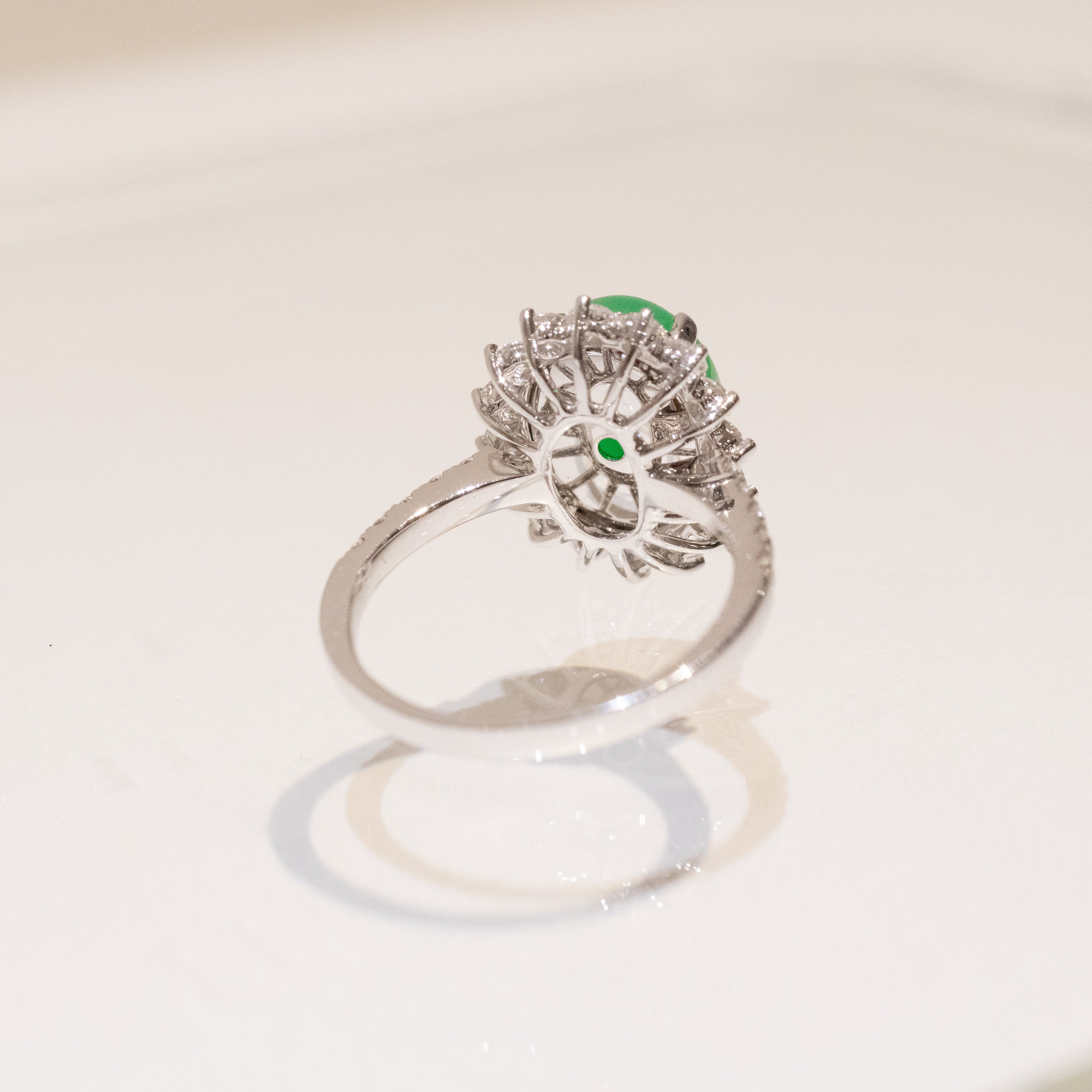 US6.5 Apple Green Jadeite Ring – Natural Untreated Type A Jadeite