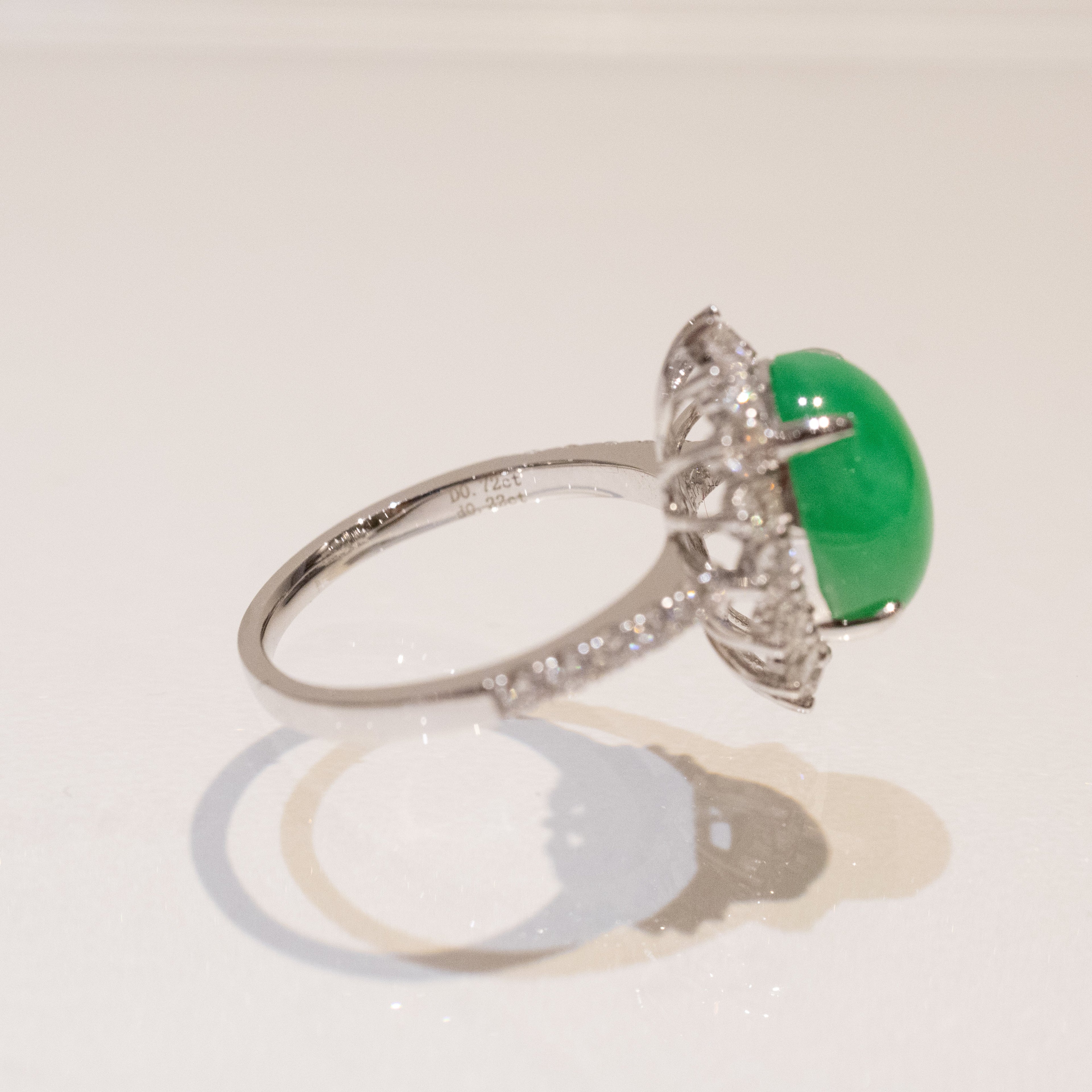 US6.5 Apple Green Jadeite Ring – Natural Untreated Type A Jadeite