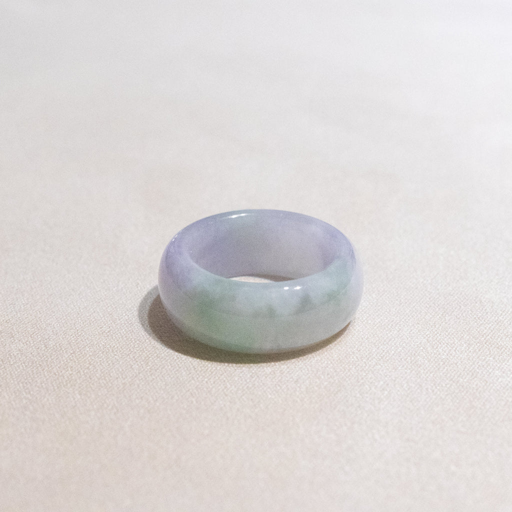 US 8 Gransky Handmade Natural Minimalist Jadeite Ring