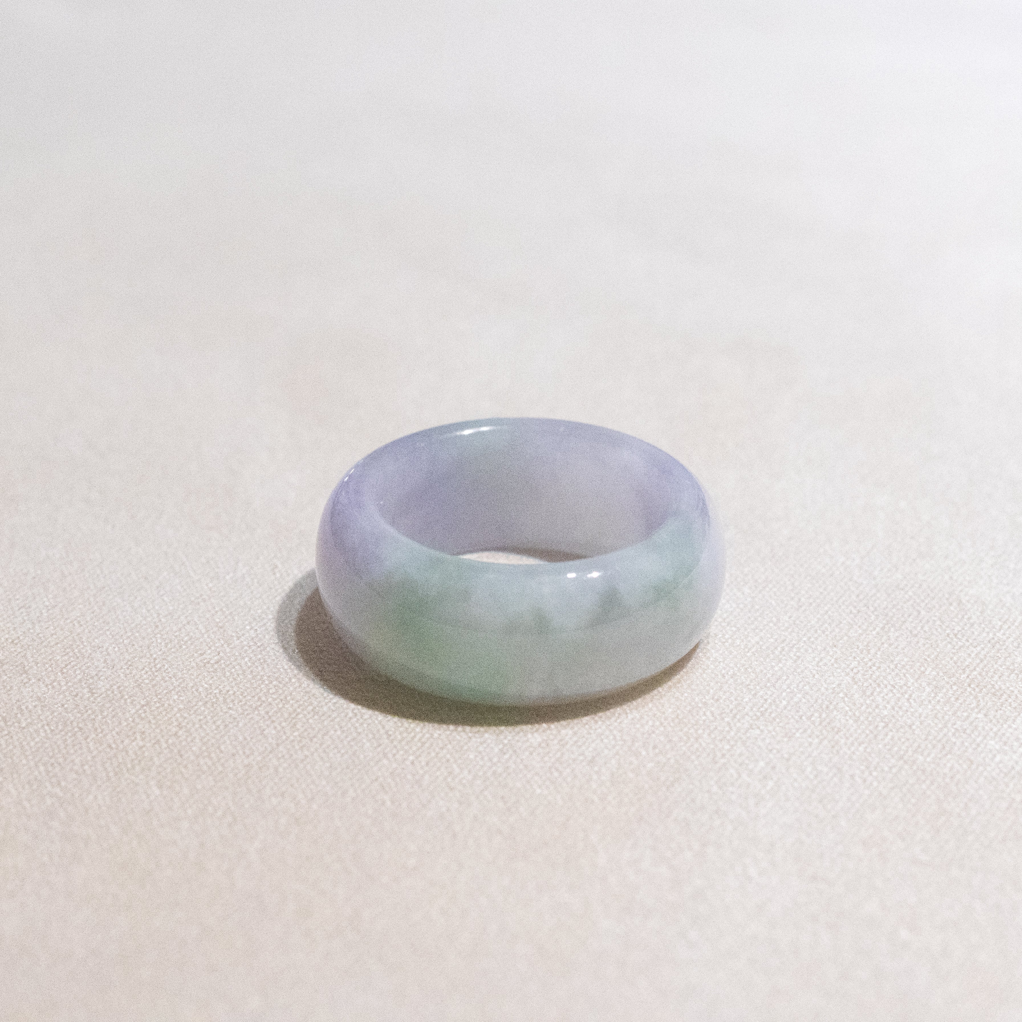 US 8 Gransky Handmade Natural Minimalist Jadeite Ring