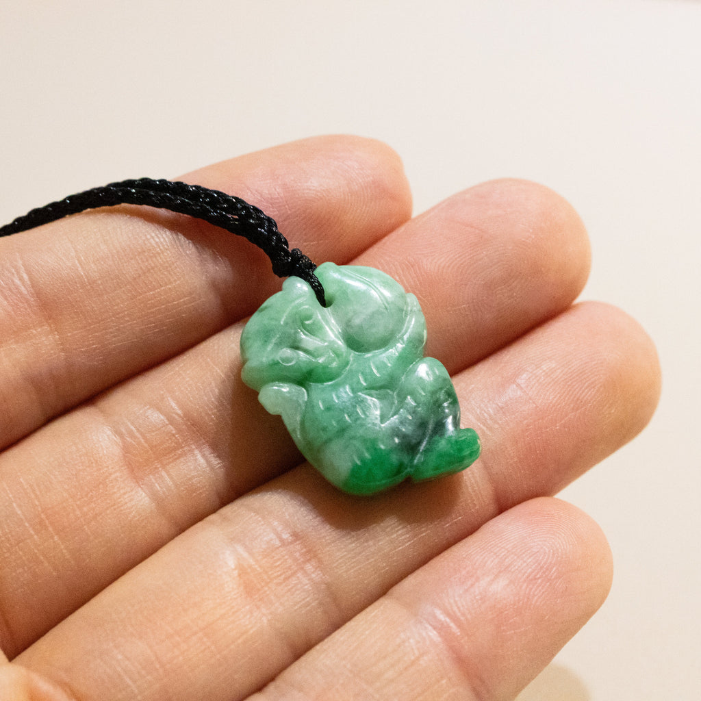 Gransky Jewellery Beautiful Green Jade Monkey Pendant Necklace