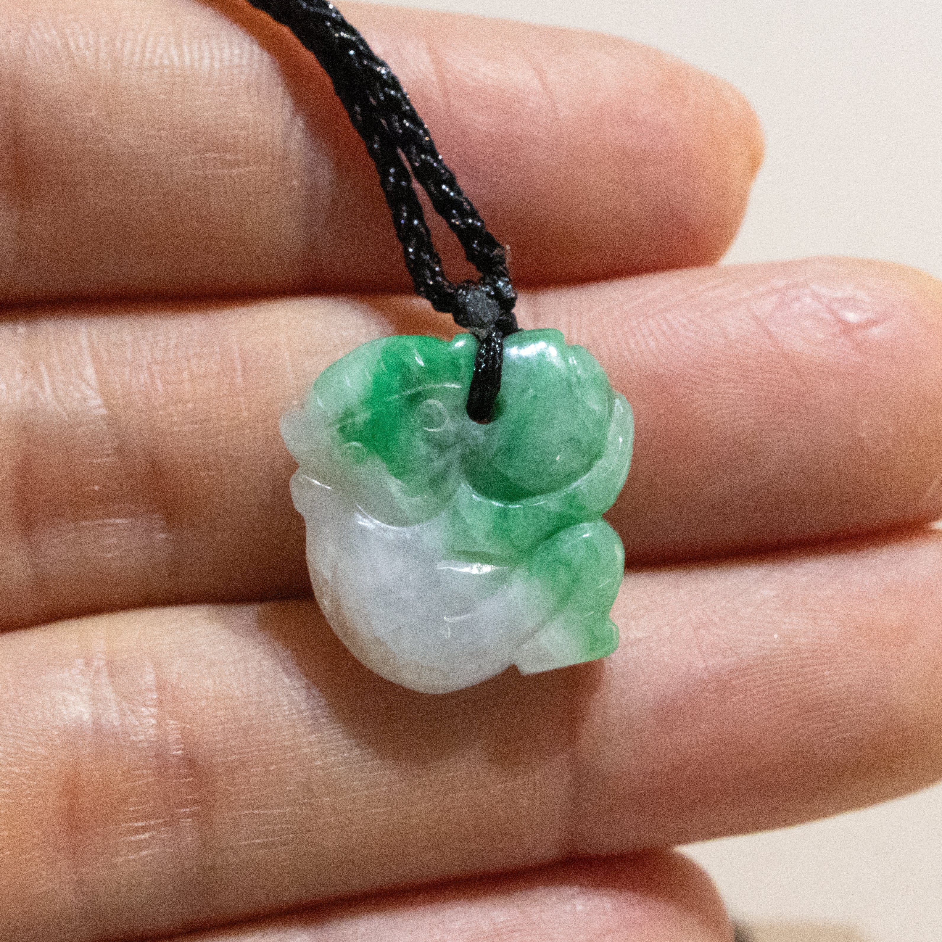 Gransky Jewellery Beautiful Green Jade Monkey Pendant Necklace