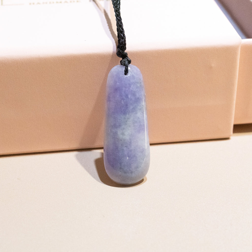 Gradient Purple Handcrafted Jadeite Melon Pendant