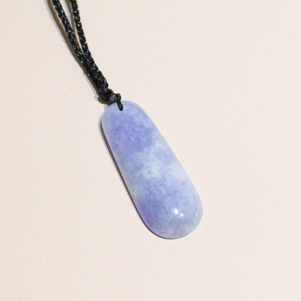 Gradient Purple Handcrafted Jadeite Melon Pendant