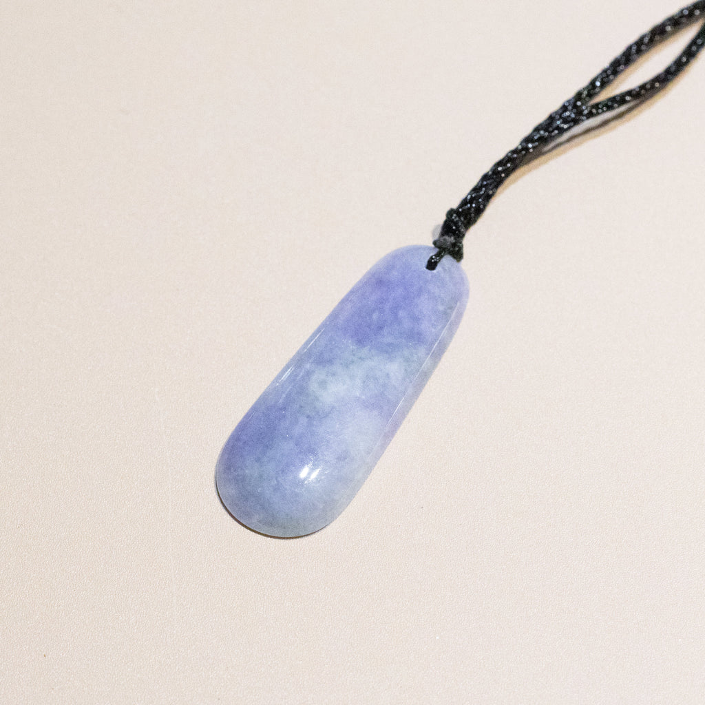 Gradient Purple Handcrafted Jadeite Melon Pendant