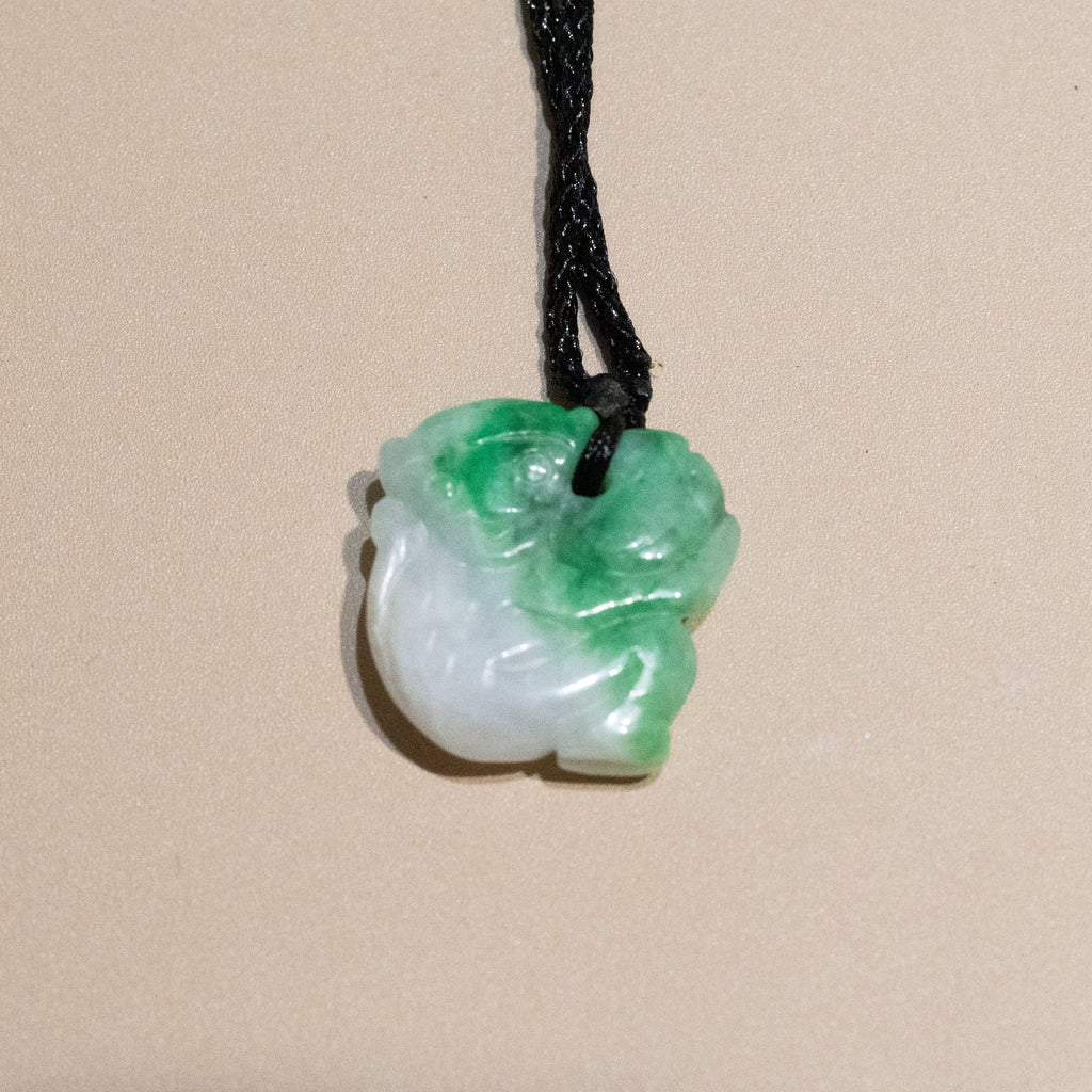 Gransky Jewellery Beautiful Green Jade Monkey Pendant Necklace