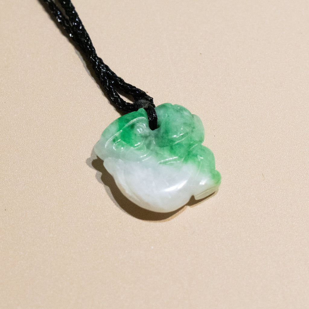 Gransky Jewellery Beautiful Green Jade Monkey Pendant Necklace