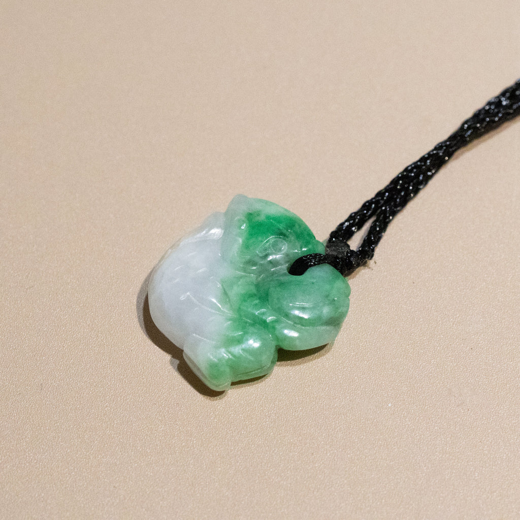 Gransky Jewellery Beautiful Green Jade Monkey Pendant Necklace