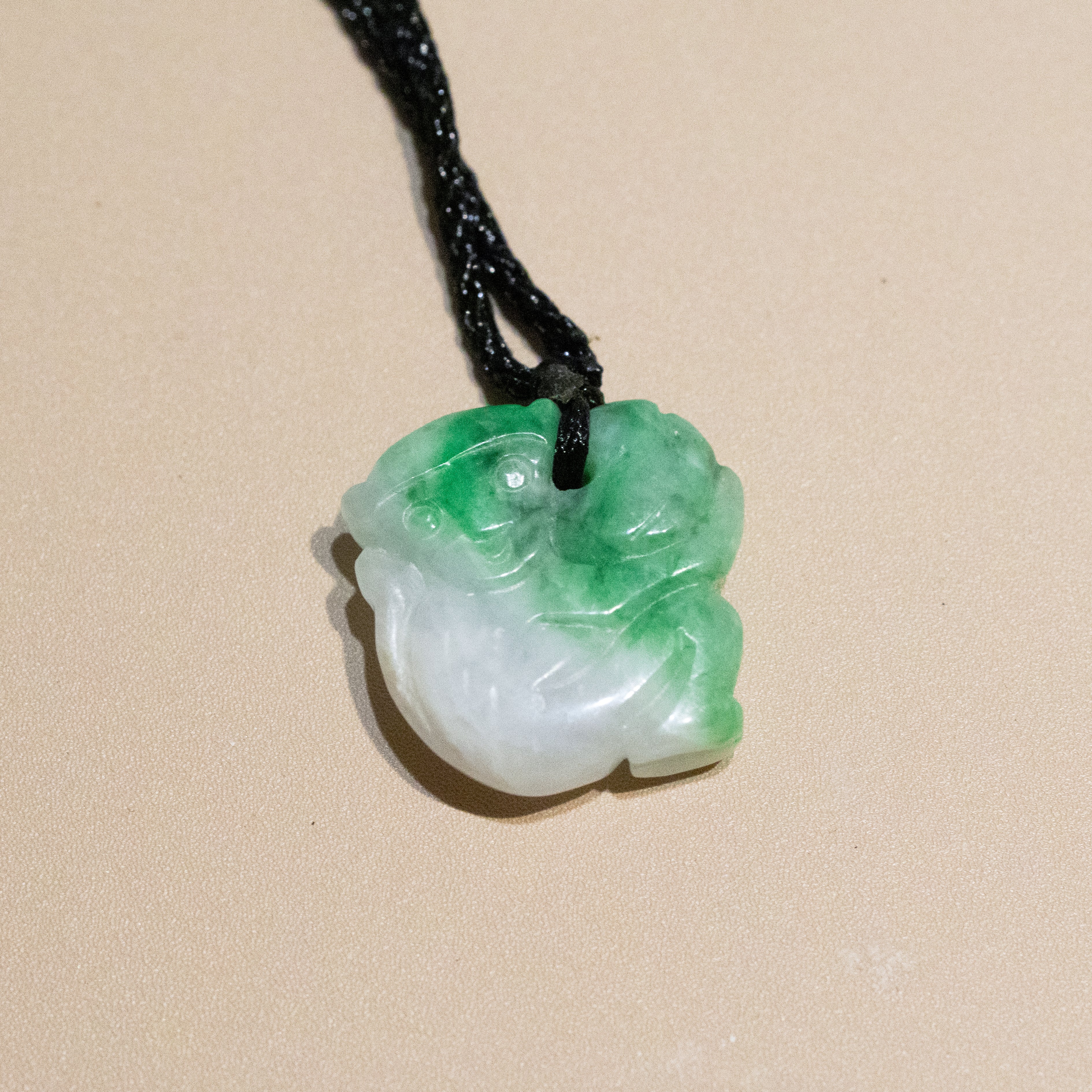Gransky Jewellery Beautiful Green Jade Monkey Pendant Necklace