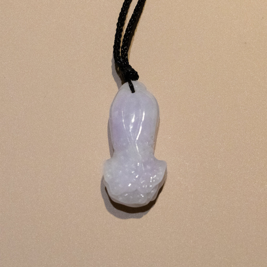 Purple Jade Cabbage Pendant Necklace - Wealth & Prosperity Symbol