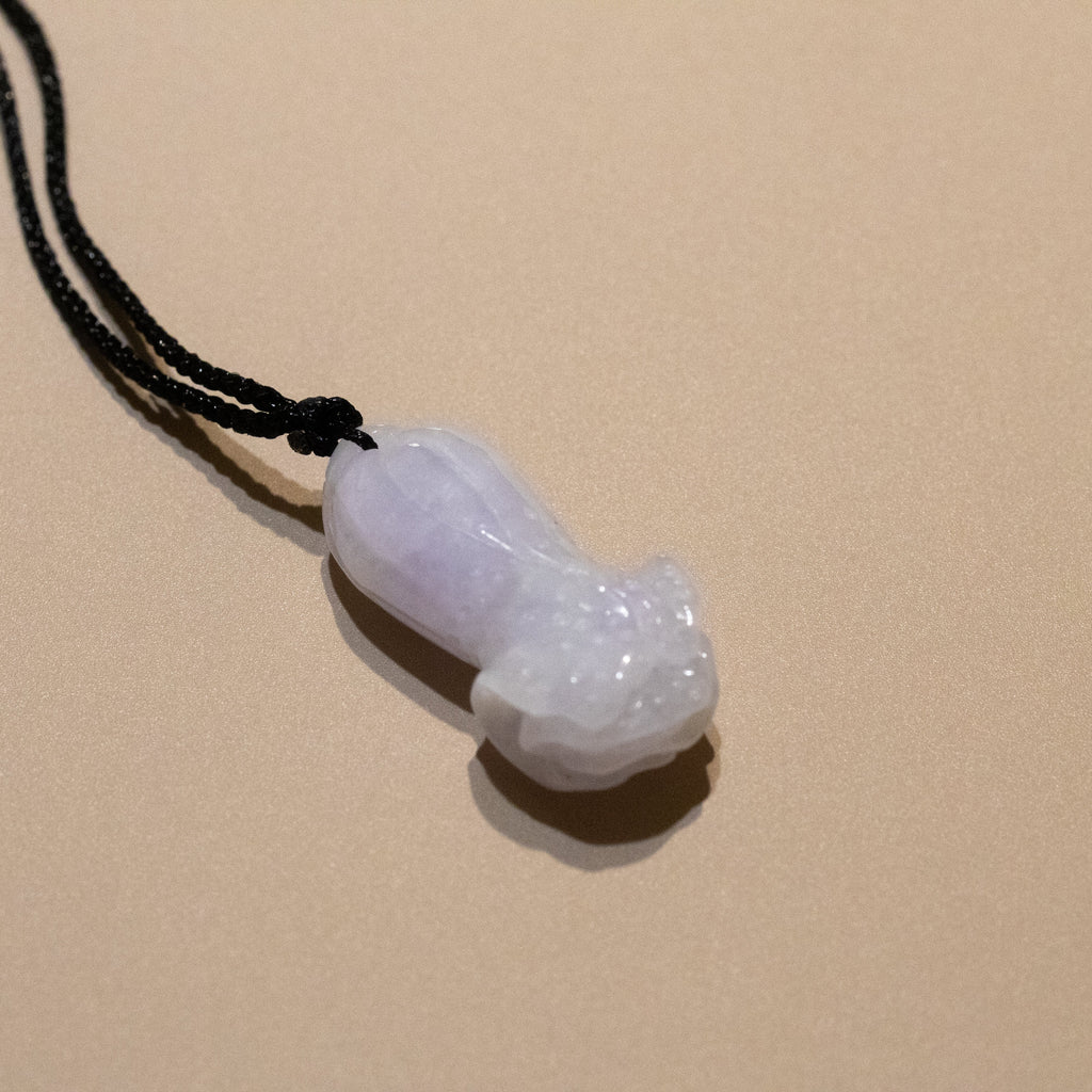 Purple Jade Cabbage Pendant Necklace - Wealth & Prosperity Symbol