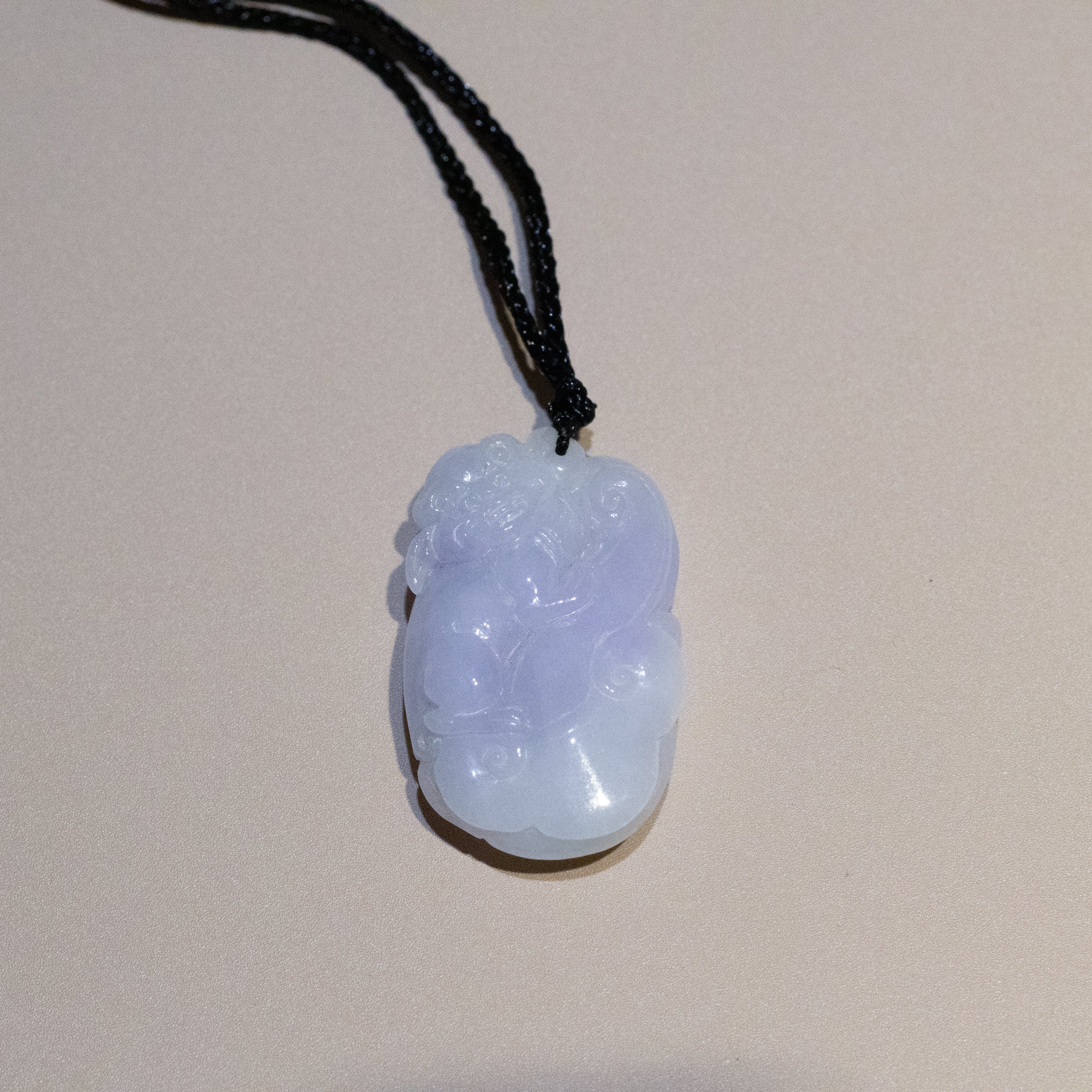 Purple Jade Ruyi & Pixiu Pendant - Wealth & Protection Amulet