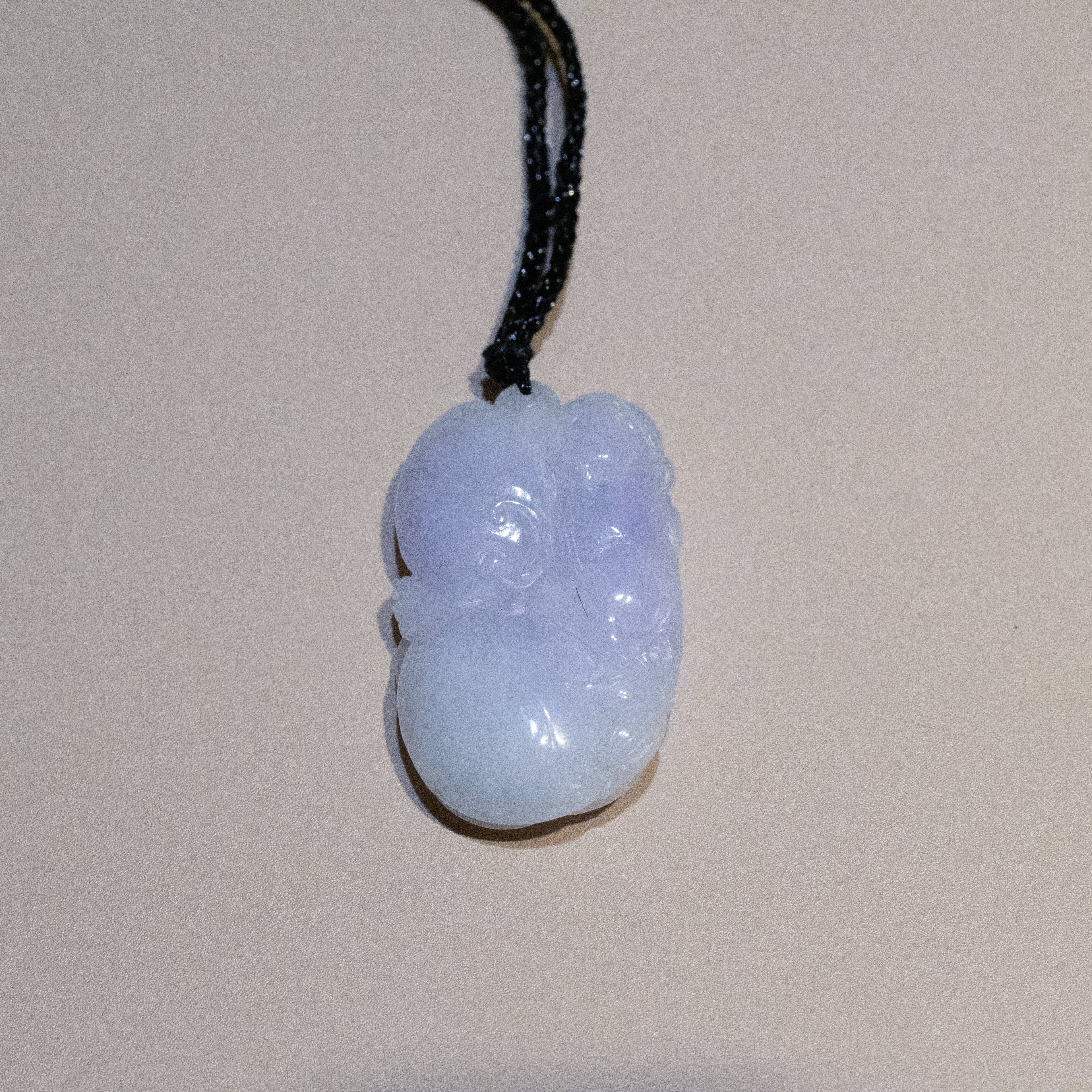 Purple Jade Ruyi & Pixiu Pendant - Wealth & Protection Amulet