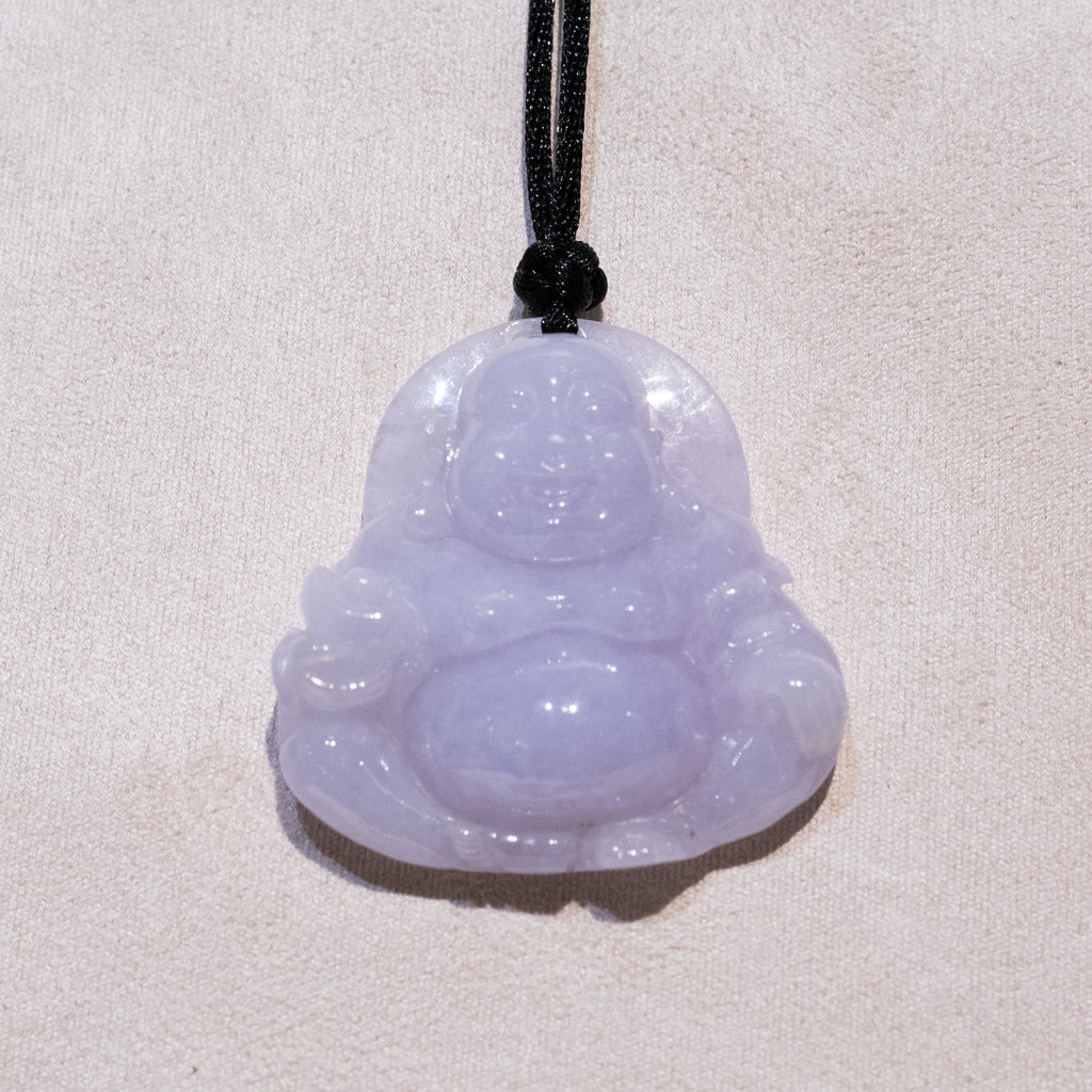 Genuine Purple Jade Buddha Pendant - Symbol of Peace and Serenity