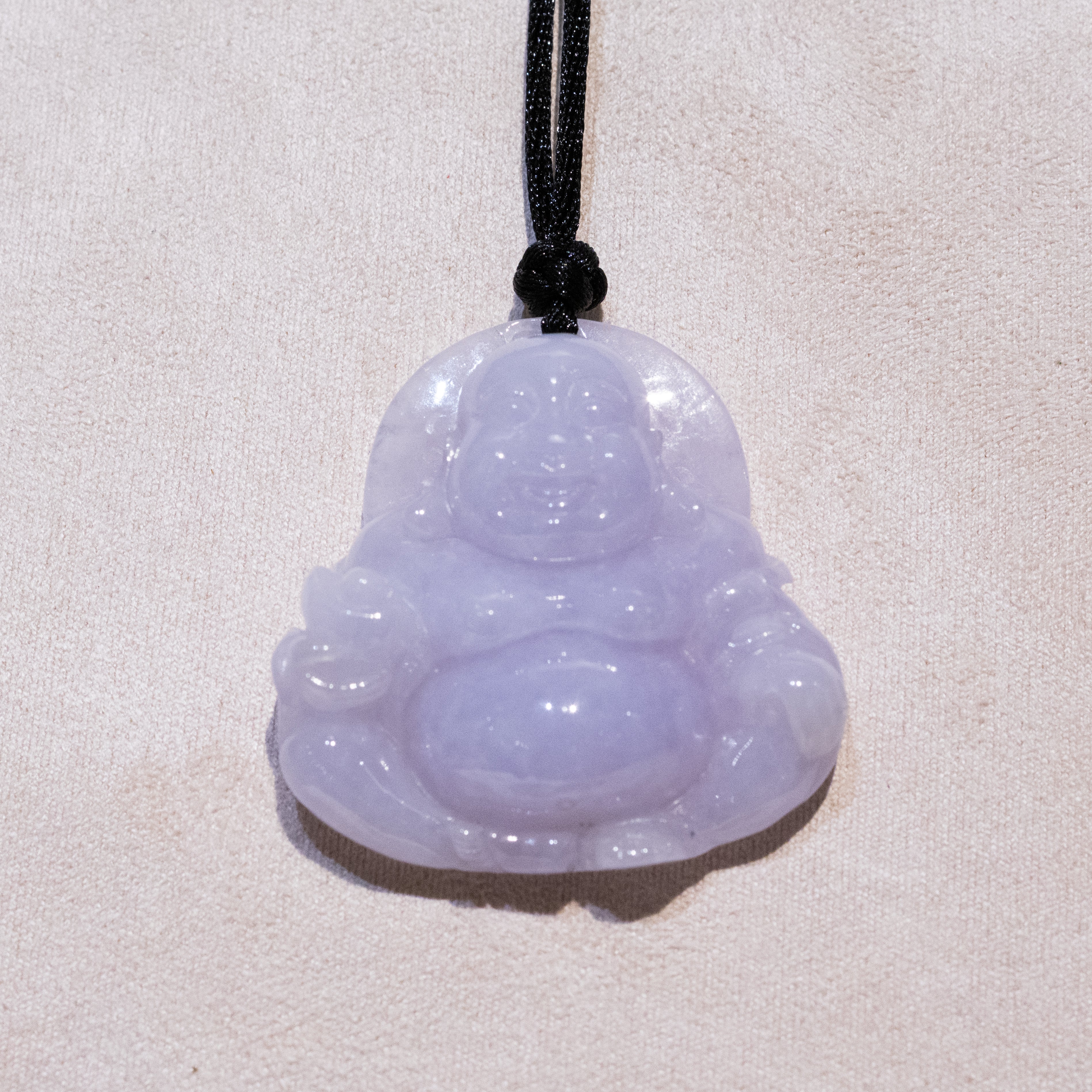 Genuine Purple Jade Buddha Pendant - Symbol of Peace and Serenity