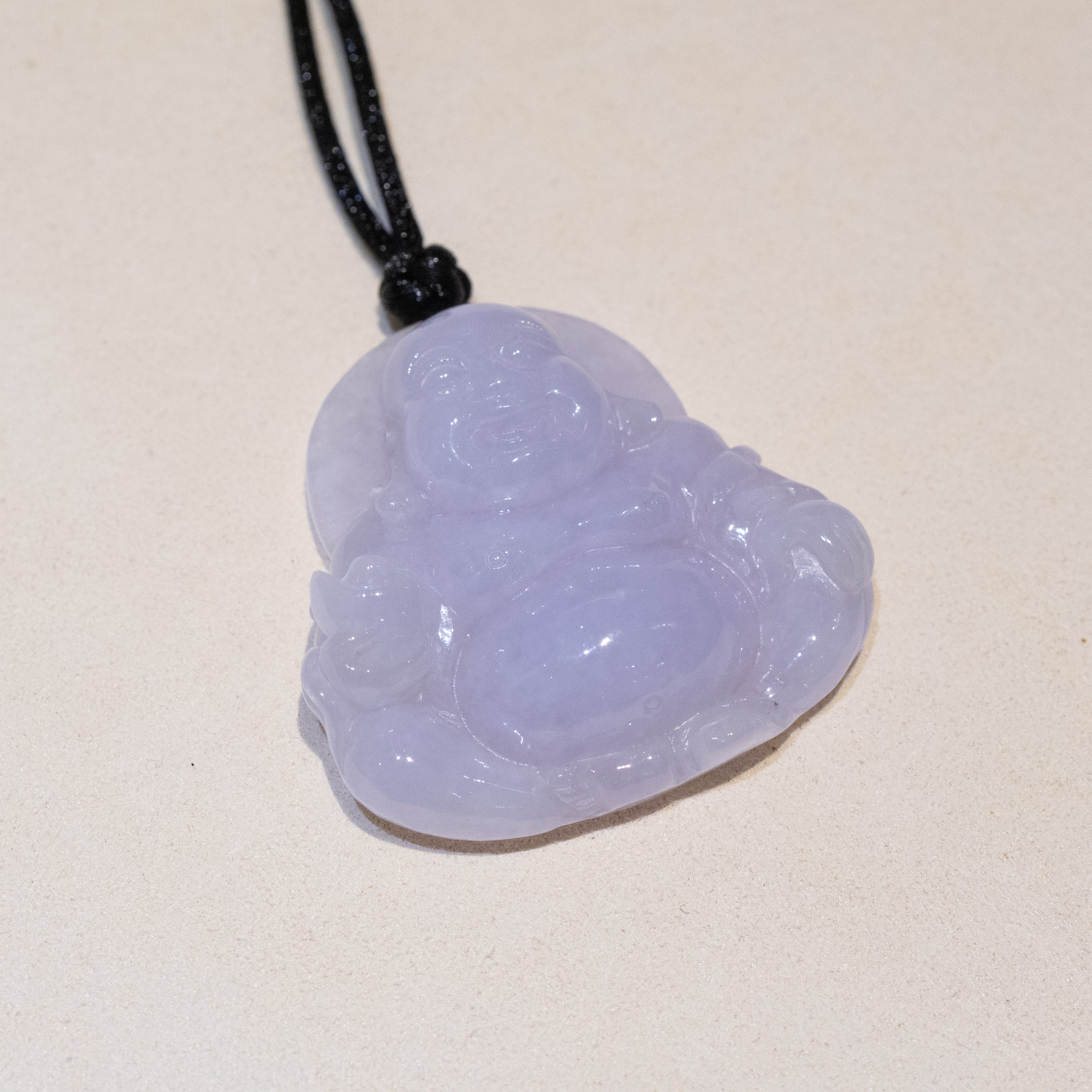 Genuine Purple Jade Buddha Pendant - Symbol of Peace and Serenity
